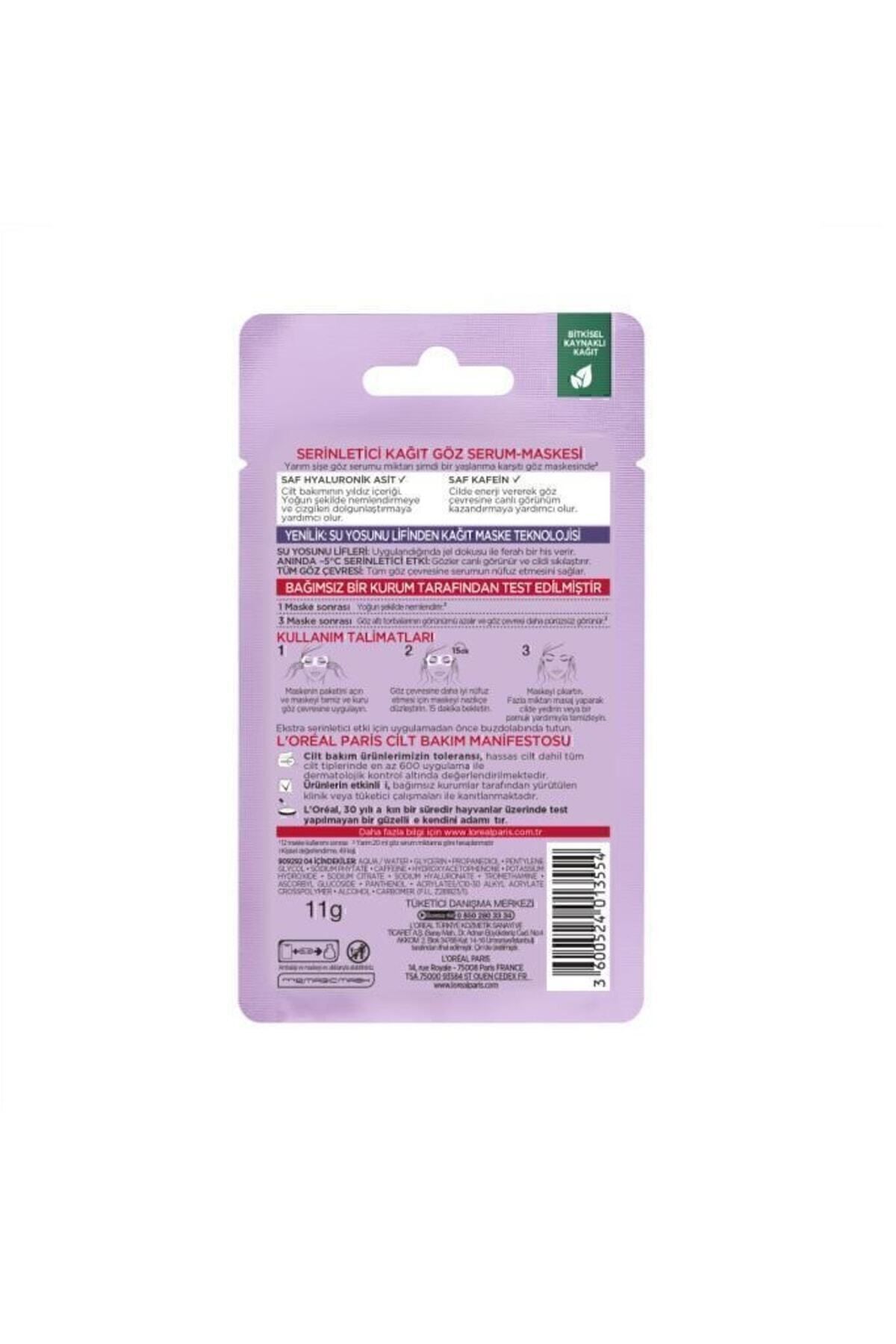 LOREAL  PARİS REVİTALİFT FİLLER SERİNLETİCİ GÖZ SERUM MASKE-