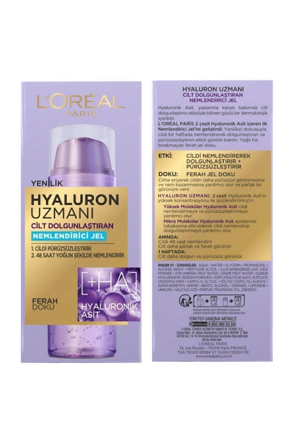 LOREAL PARİS HYALURON UZMANI NEMLENDİRİCİ JEL 50ML-