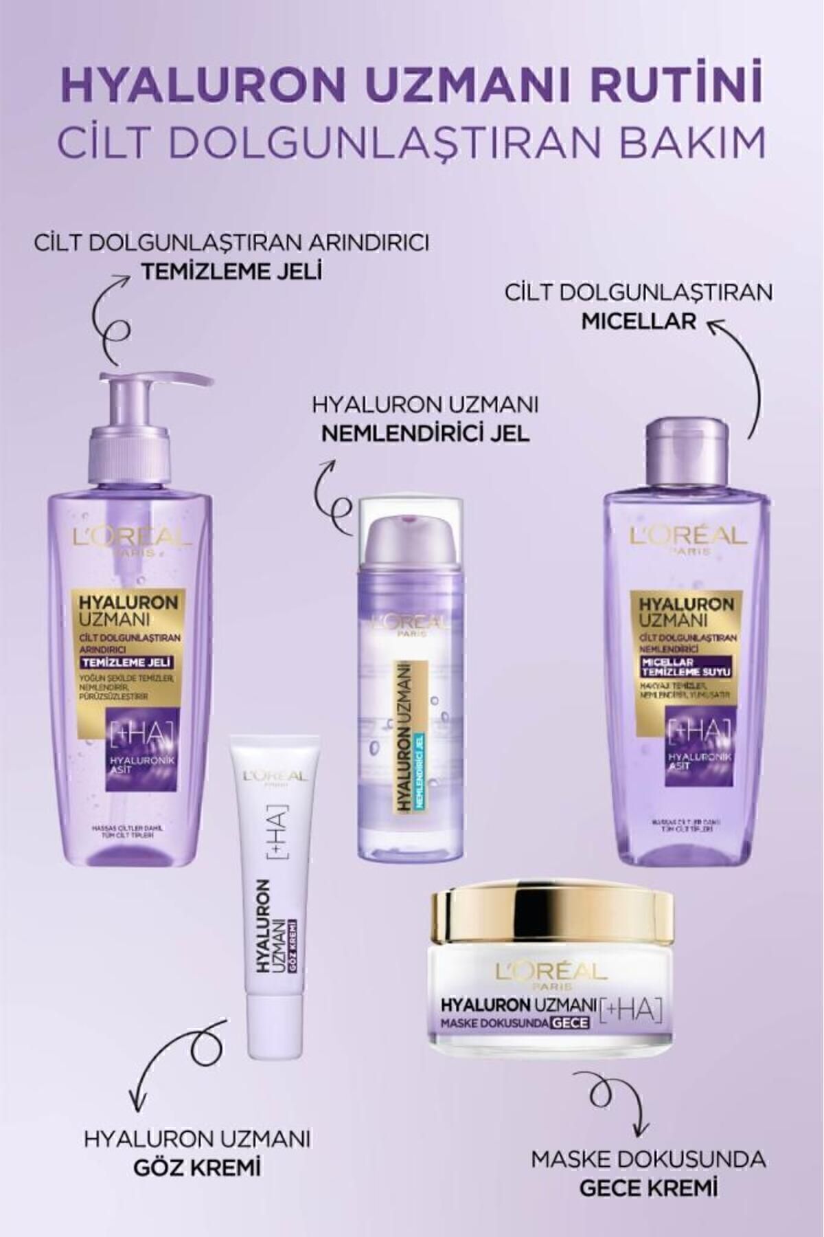 LOREAL PARİS HYALURON UZMANI NEMLENDİRİCİ JEL 50ML-