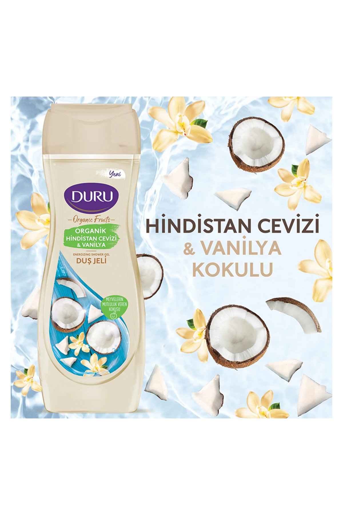 DURU ORGANK HİNDİSTAN CEVİZ&VANİLYA DUŞ JELİ 450ML-