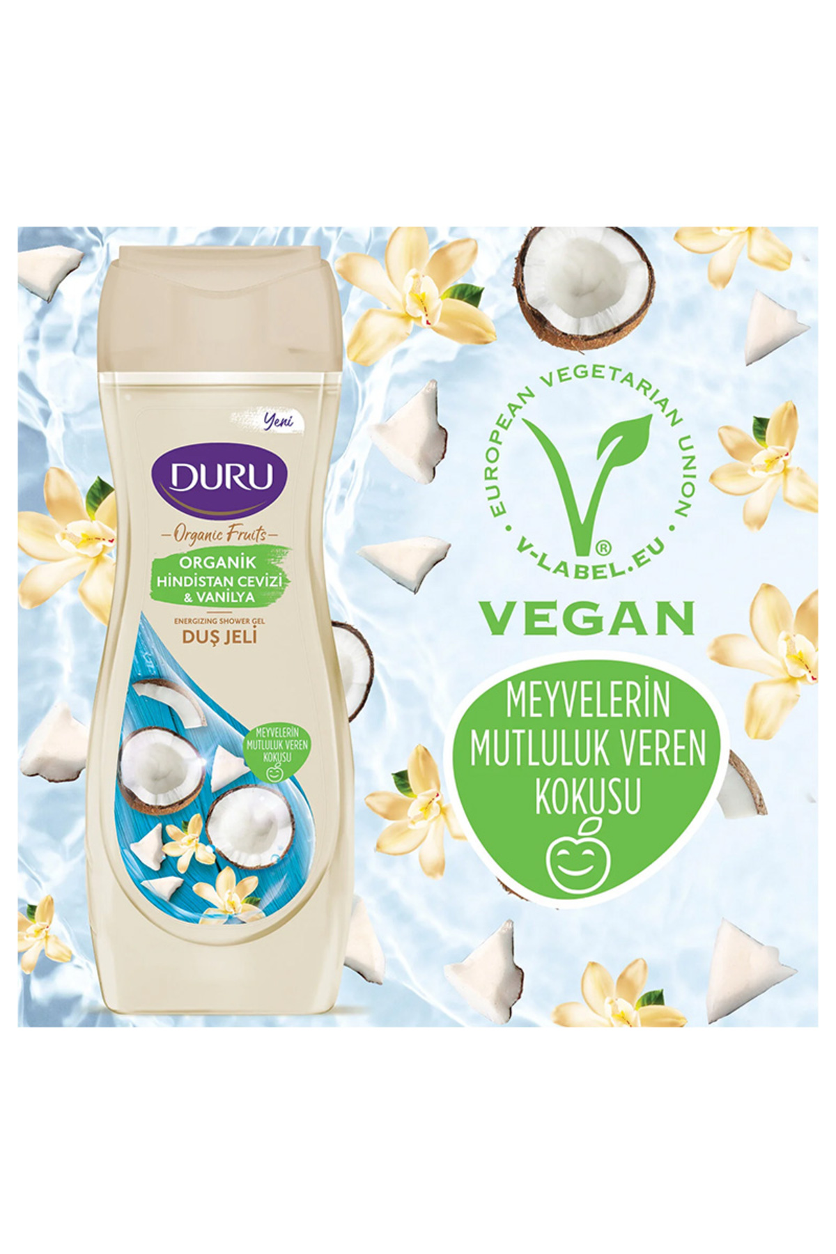 DURU ORGANK HİNDİSTAN CEVİZ&VANİLYA DUŞ JELİ 450ML-