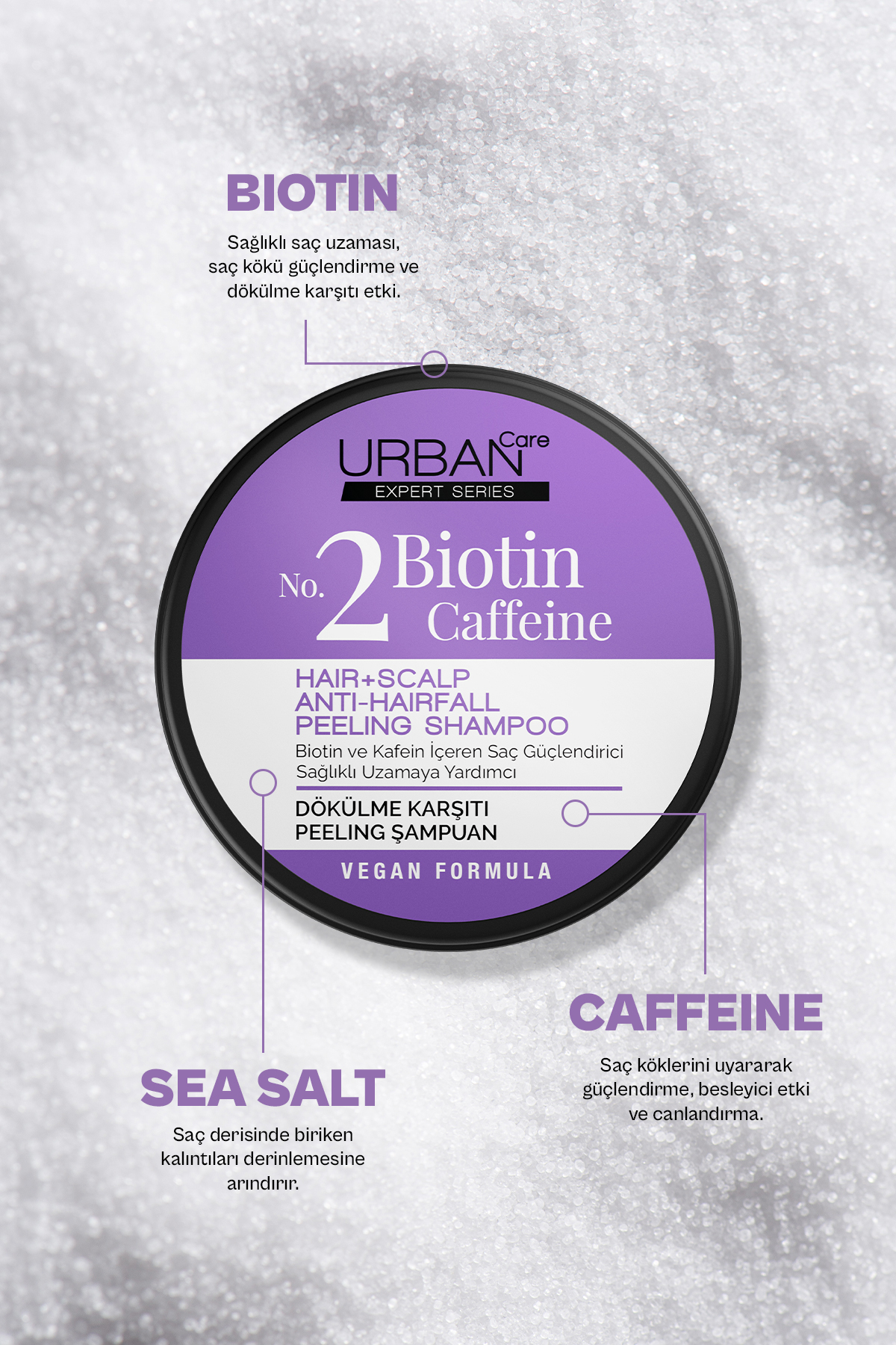 URBAN CARE EXPERT BİOTİN VE KAFEİN PEELİNG ŞAMPUAN 200ML-
