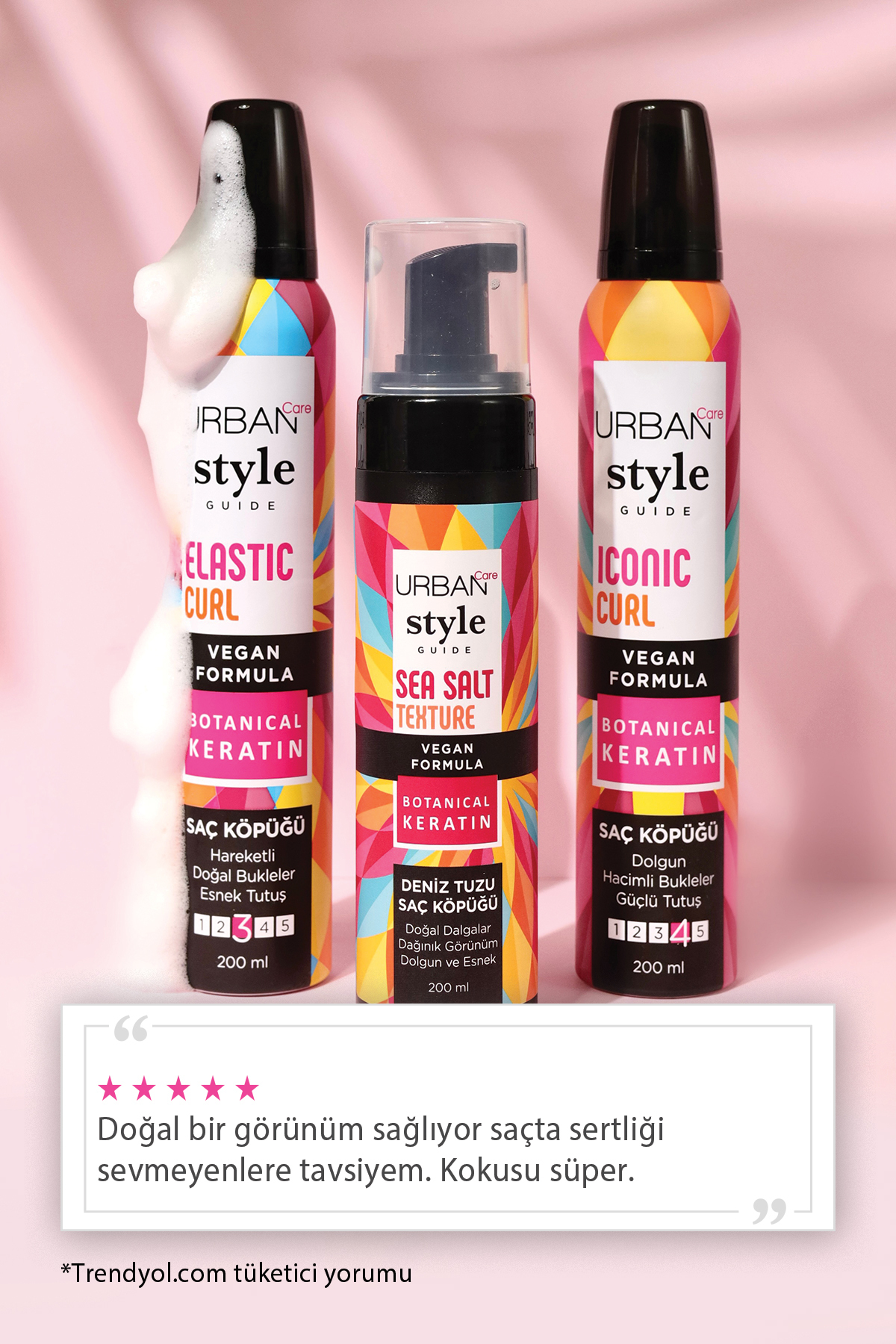 URBAN CARE STYLE GUİDE ICONİC CURL GÜÇLÜ TUTUŞ KÖPÜĞÜ 200ML-