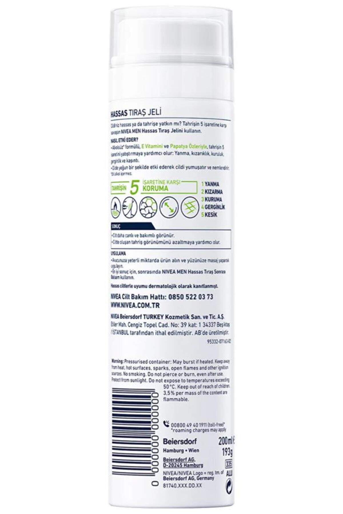 NIVEA MEN HASSAS TIRAŞ JELİ 200ML-