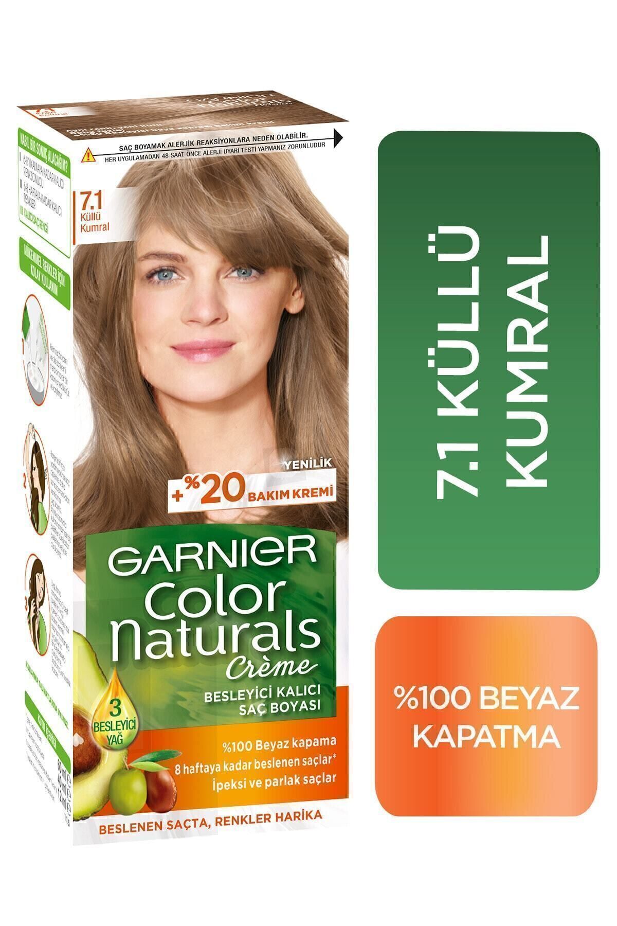 GARNİER COLOR NATURALS SAÇ BOYASI 7.1 KÜLLÜ KUMRAL-