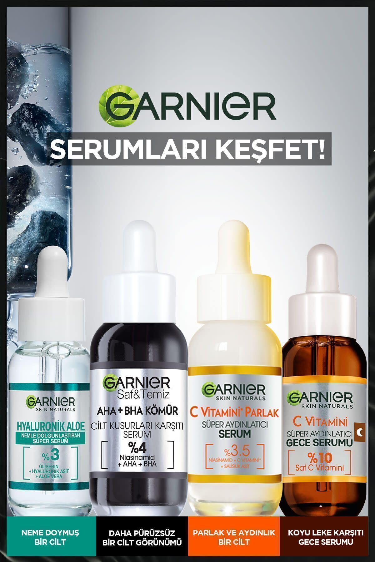 GARNİER AHA+BHA CİLT KUSURLARI KARŞITI SERUM 30ML-