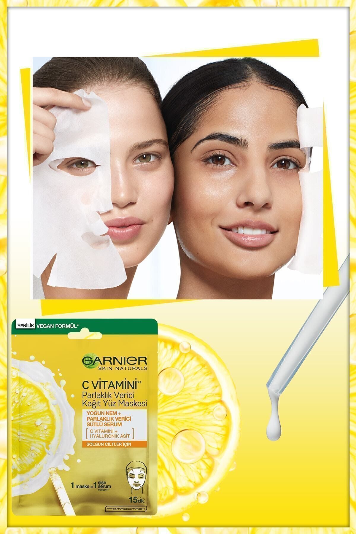 Garnier C Vitamini Parlaklık Verici Kağıt Yüz Mask-