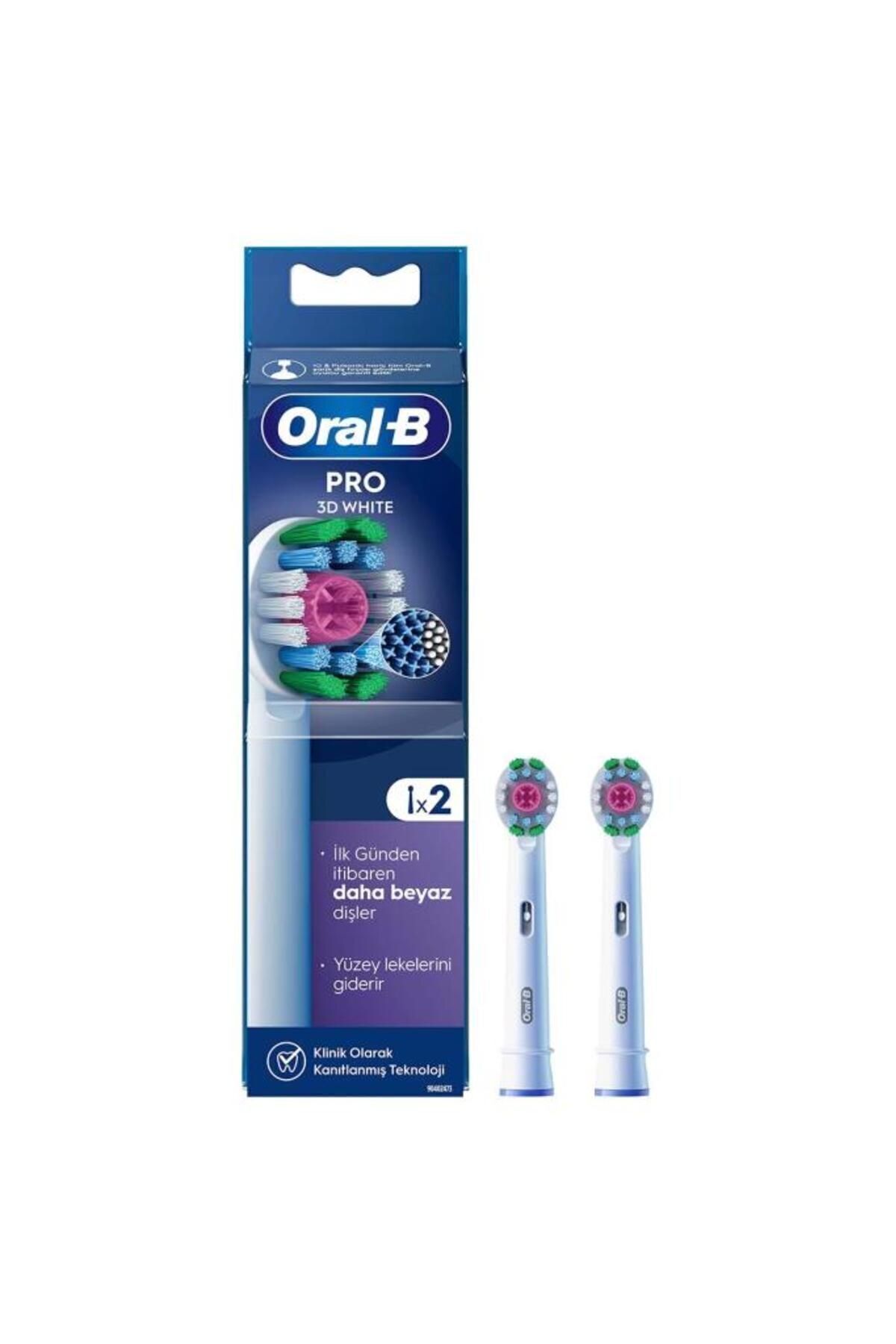 Oral-B Pro 3d White X-filament Şarjlı Diş Fırçası Yedek Başlığı 2 Adet-