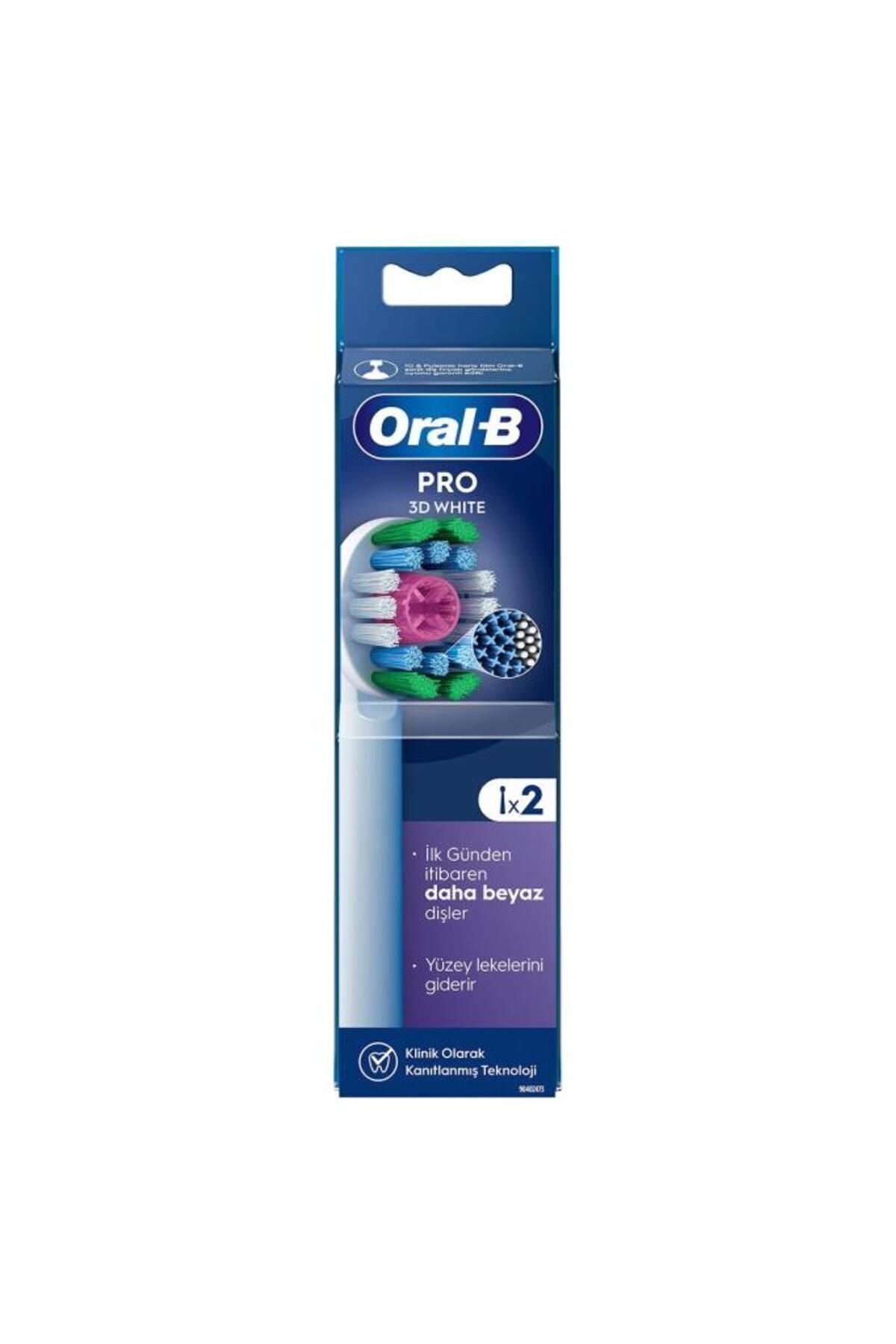 Oral-B Pro 3d White X-filament Şarjlı Diş Fırçası Yedek Başlığı 2 Adet-