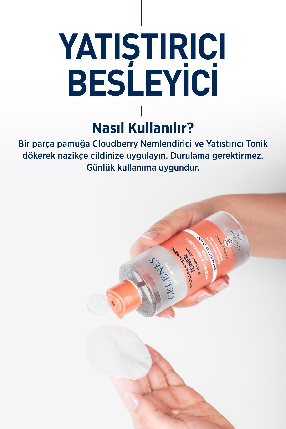 CELENES BY SWEDEN HYALÜRONİK ASİT IÇEREN YOĞUN NEMLENDİRİCİ VE YATIŞTIRICI CLOUDBERRY TONİK 200 ML-