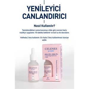 CELENES BY SWEDEN AHA + BHA + LACTİN + ARCTİC CHAGA MUSHROOM 30 ML-