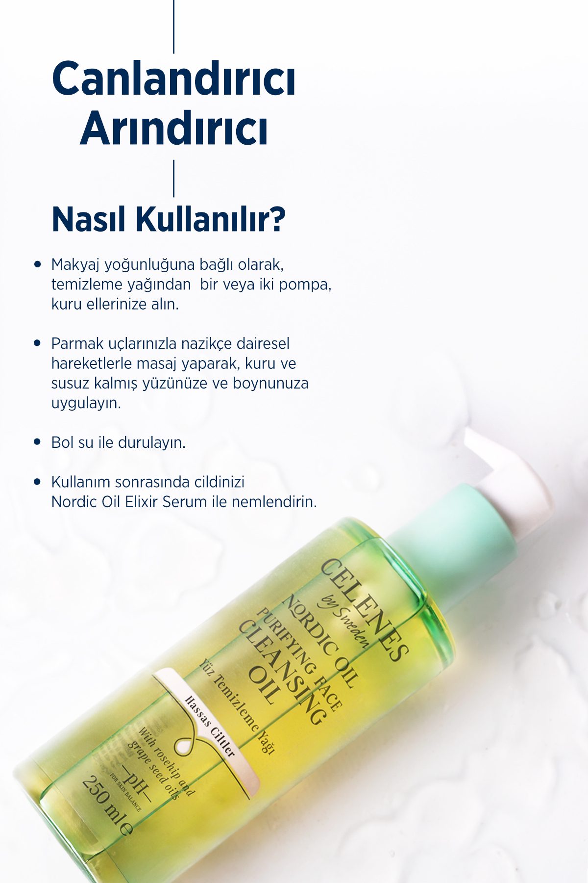 CELENES BY SWEDEN NORDİC OİL ARINDIRICI YÜZ TEMİZLEME YAĞI HASSAS CİLTLER-