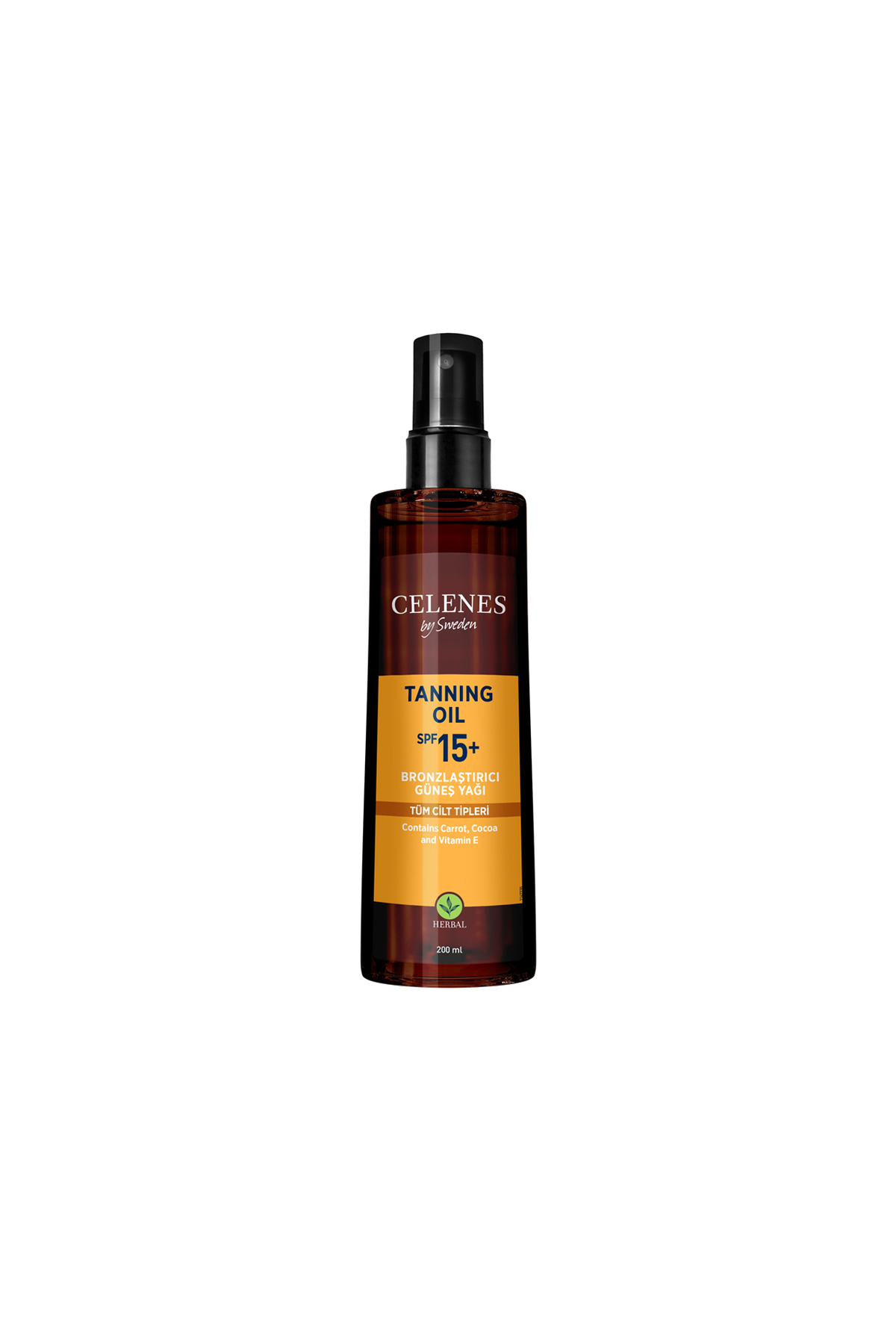 CELENES BY SWEDEN 200 ML HERBAL TANING OİL 15 SPF / TÜM CİLTLER-