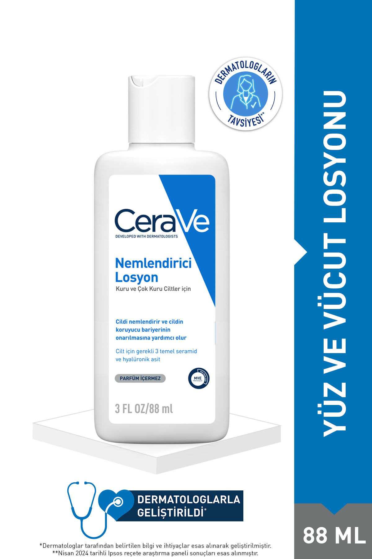 CEREVA KURU CİLTLER SERAMİD -HYALÜRONİK ASİT  88ML-