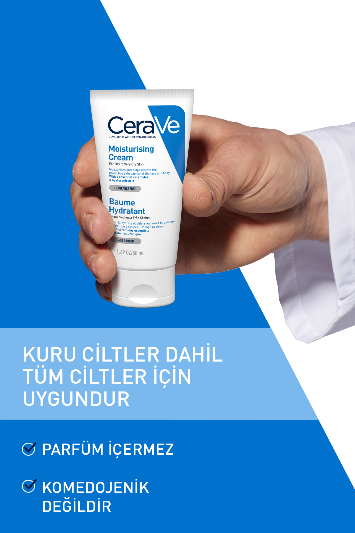 CERAVASERAMİD-HYALÜRONİK ASİT İÇERİKLYÜZVÜCUT 50ML-