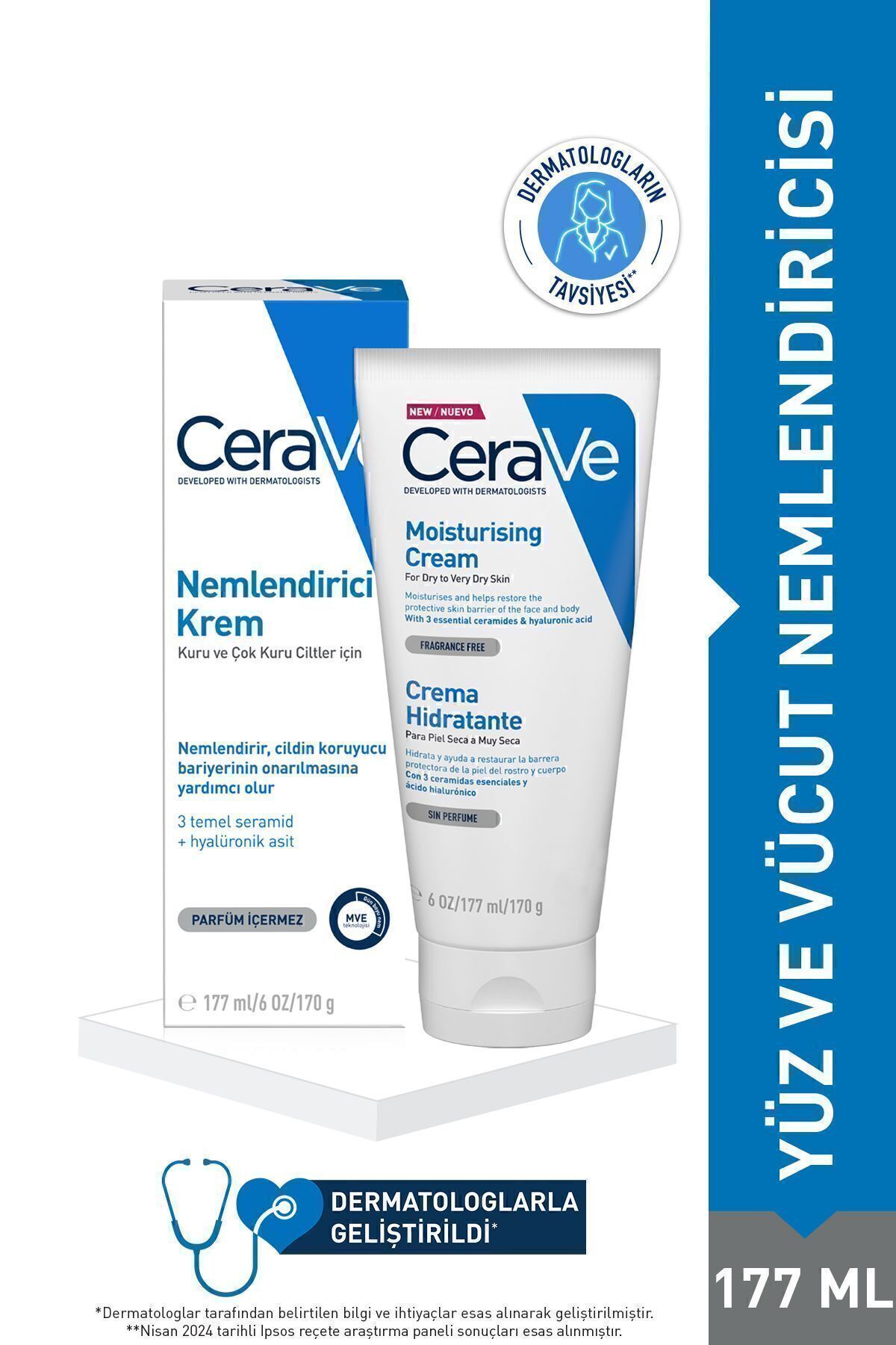 CEREVASERAMİD HYALÜRONİKASİT İÇERİK YÜZVÜCUT 177ML-