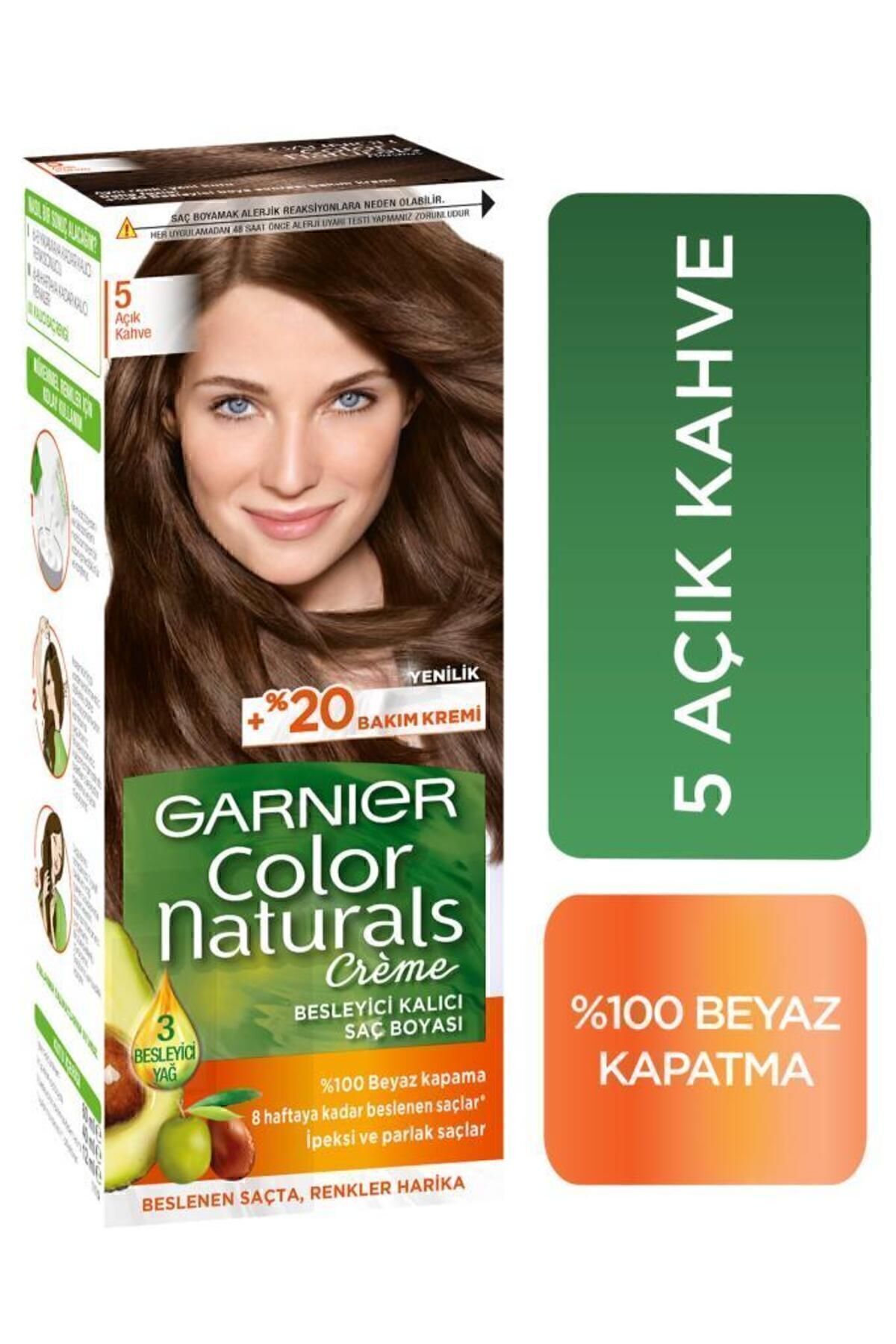GARNİER COLOR NATURALS KREM SAÇ BOYASI 5 AÇIKKAHVE-