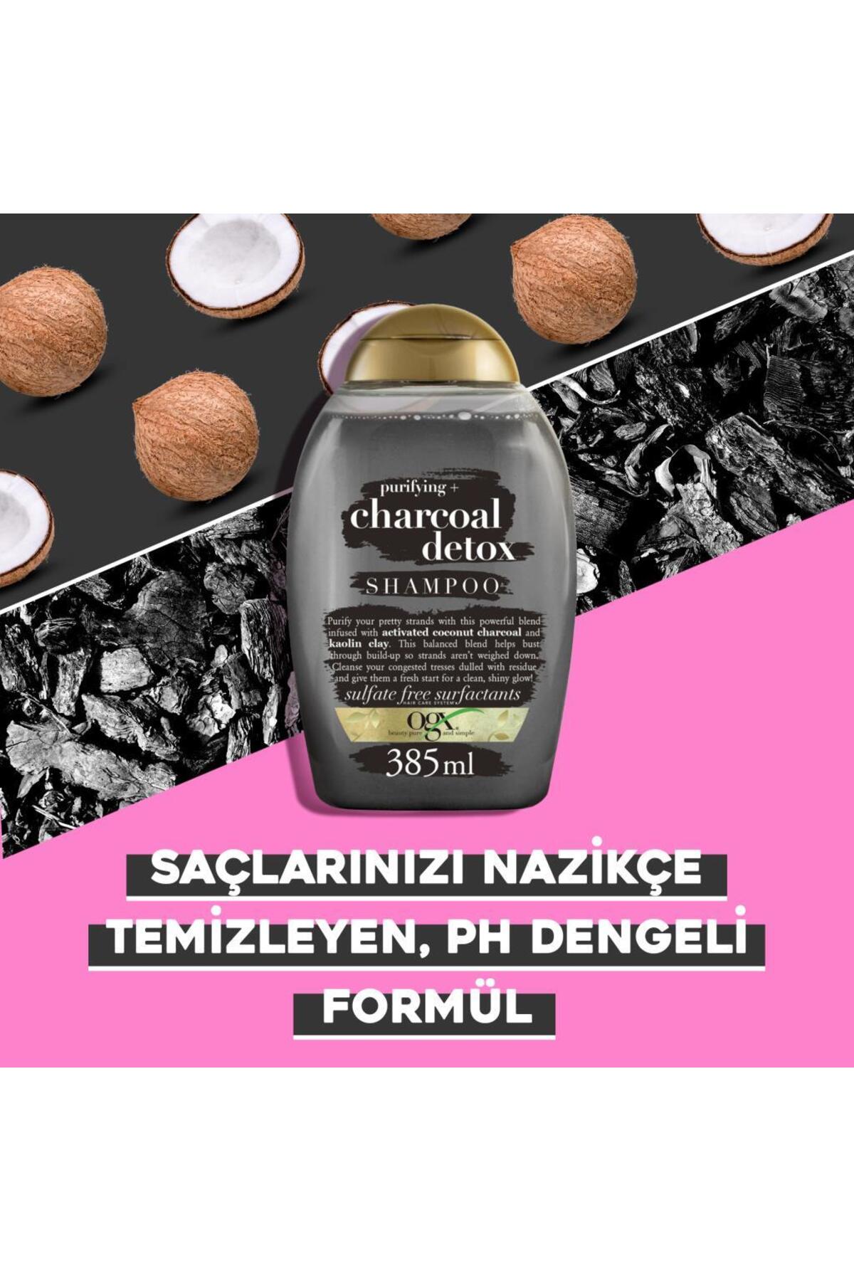 OGX  CHARCOAL DETOX SÜLFATSIZ ŞAMPUAN 385 ML-