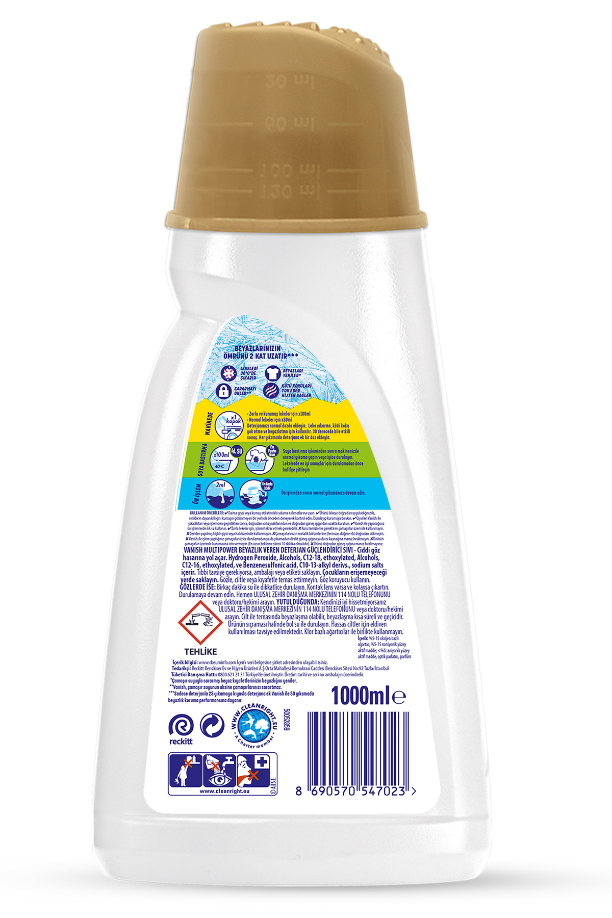 VANİSH KOSLA GOLD ÇAMAŞIR LEKE ÇIKARCI SIVI 1000ML-