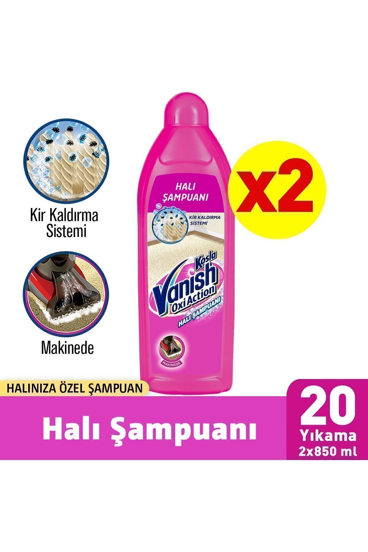VANİSH KOSLA HALI ŞAMPUANI MAKİNEDE YIKAMA 2X850-