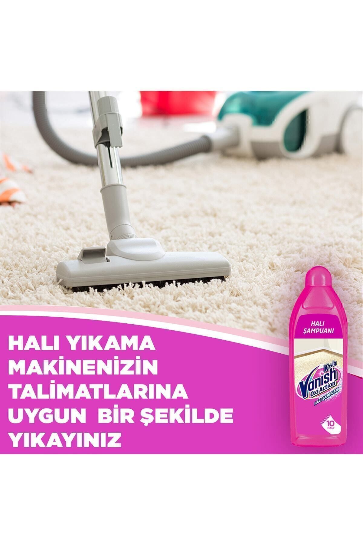 VANİSH KOSLA HALI ŞAMPUANI MAKİNEDE YIKAMA 2X850-