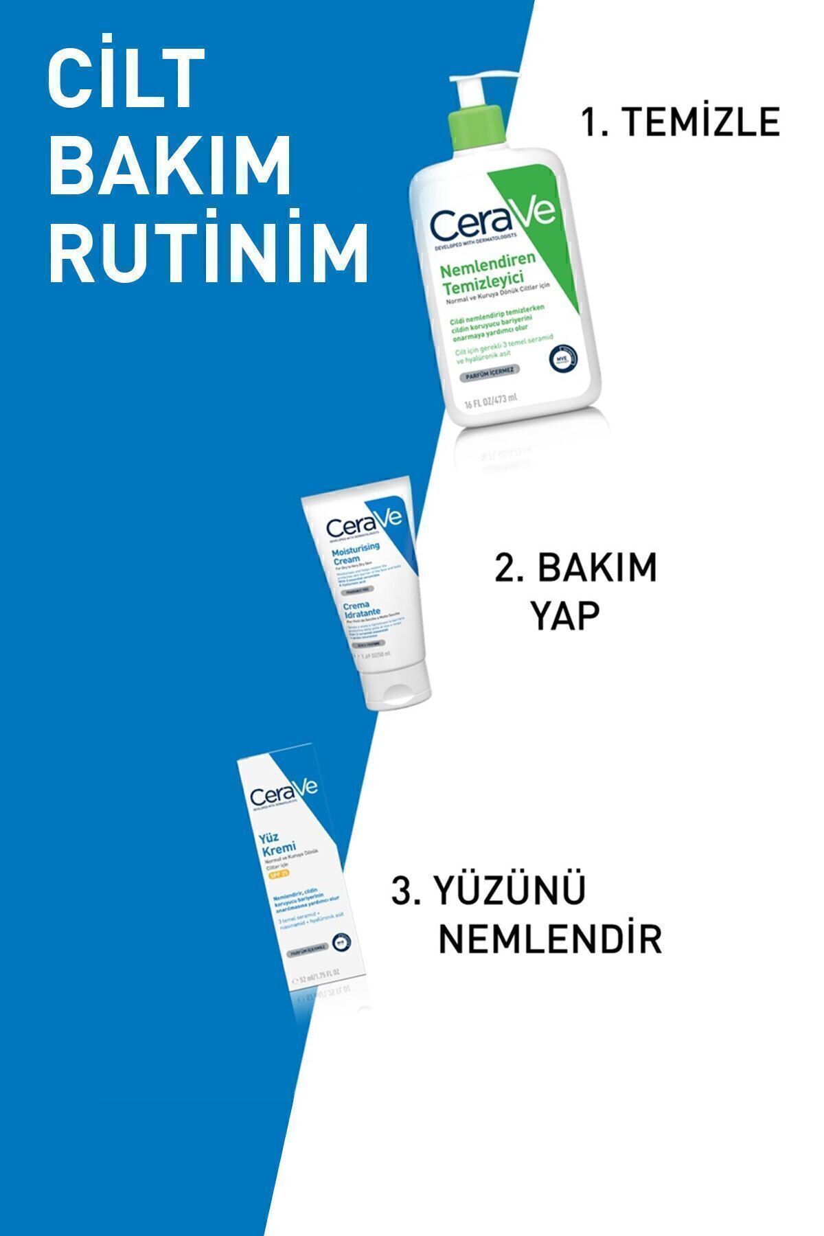 CERAVE NEMLENDRC YÜZ KREMİ NORMAL KURU CİLT SPF25-