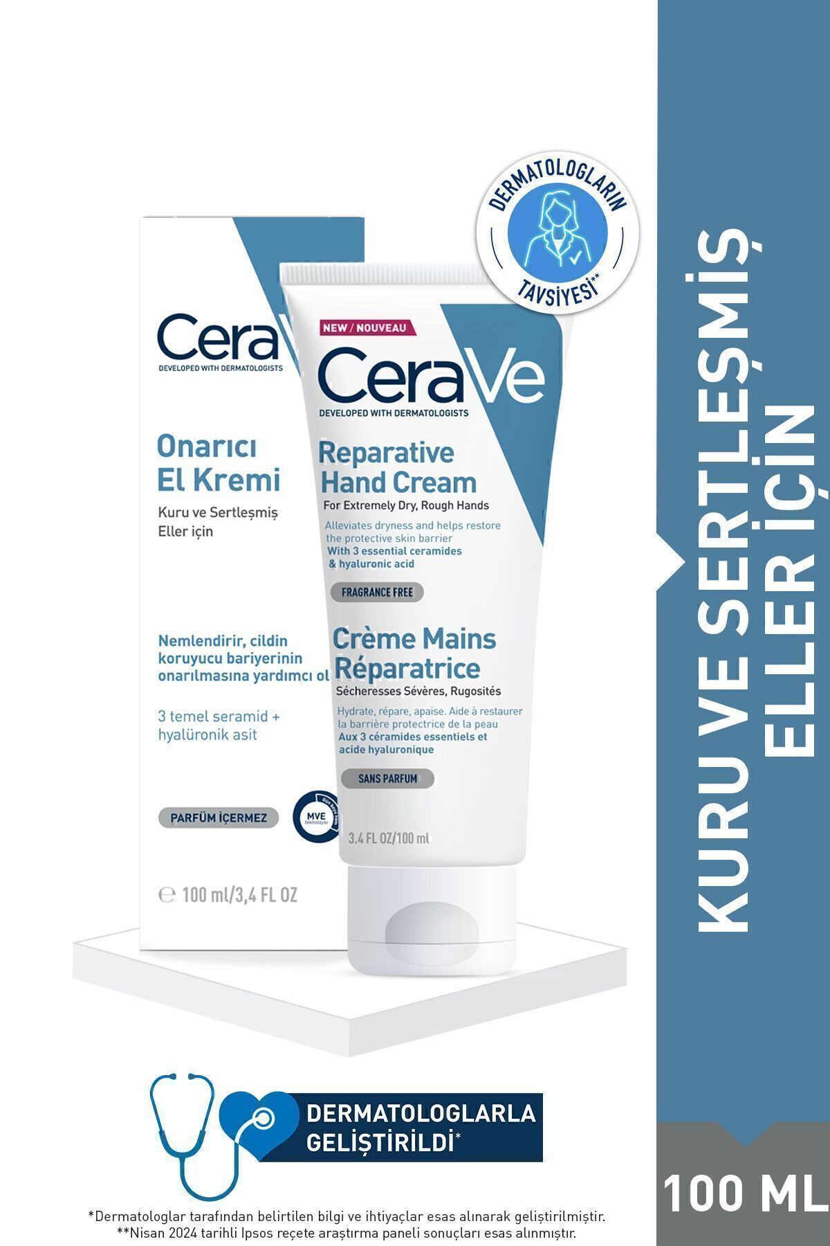 CERAVE ONARICI EL KREMİ KURU VE ÇATLAMIŞ EL 100ML-