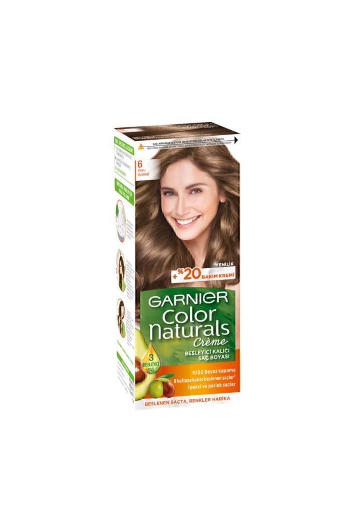 GARNİER COLOR NATURALS 6 KOYU KUMRAL SAÇ BOYASI-