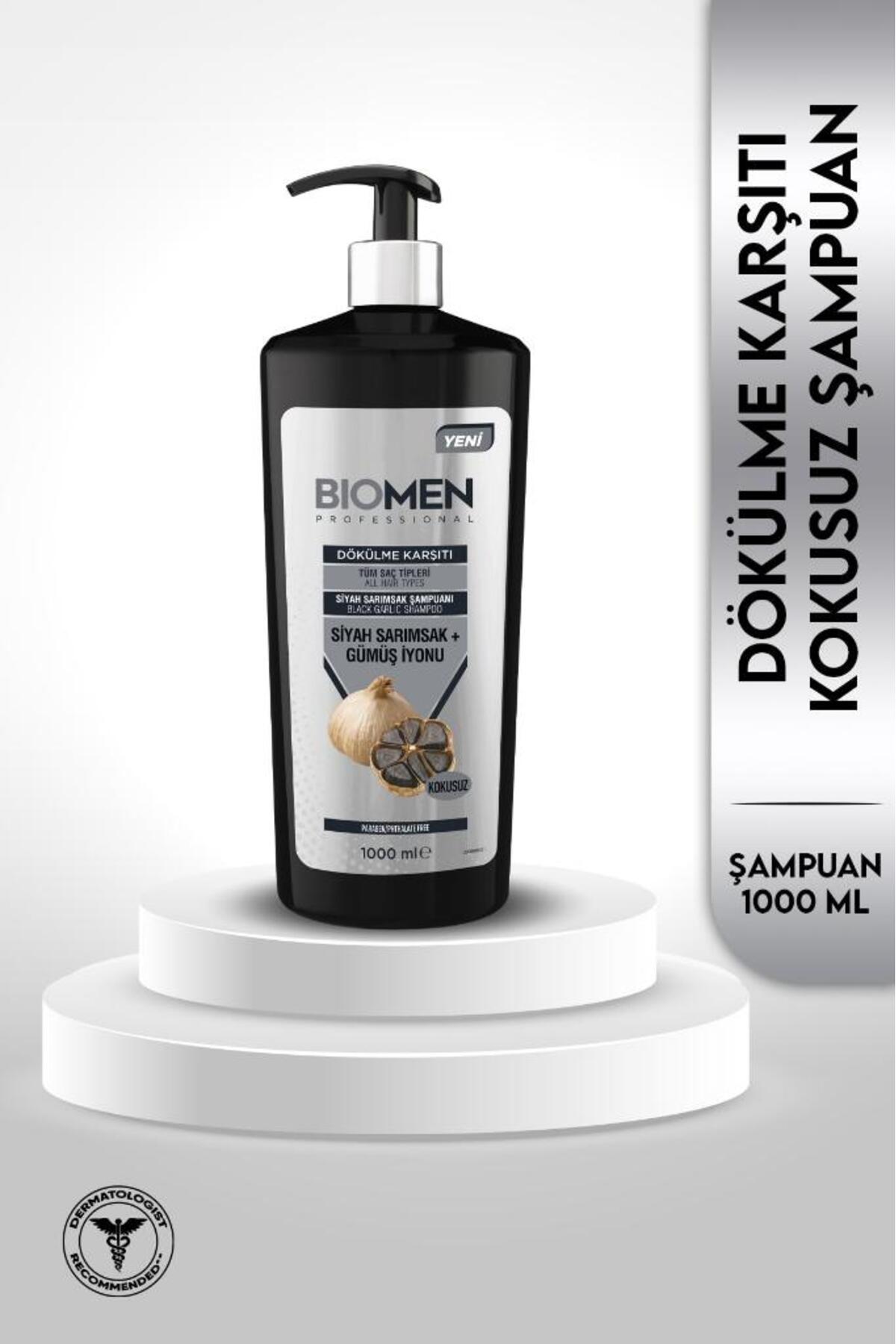 BİOMEN PROFESSİONAL SİYAH SARIMSAK&GÜMÜŞ ŞAMPUAN 1000ML-