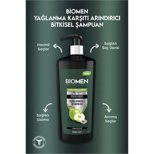 BİOMEN PROFESSİONL ELMA SİRKESİ&VİTAMİN B3 ŞAMPUAN 1000ML-