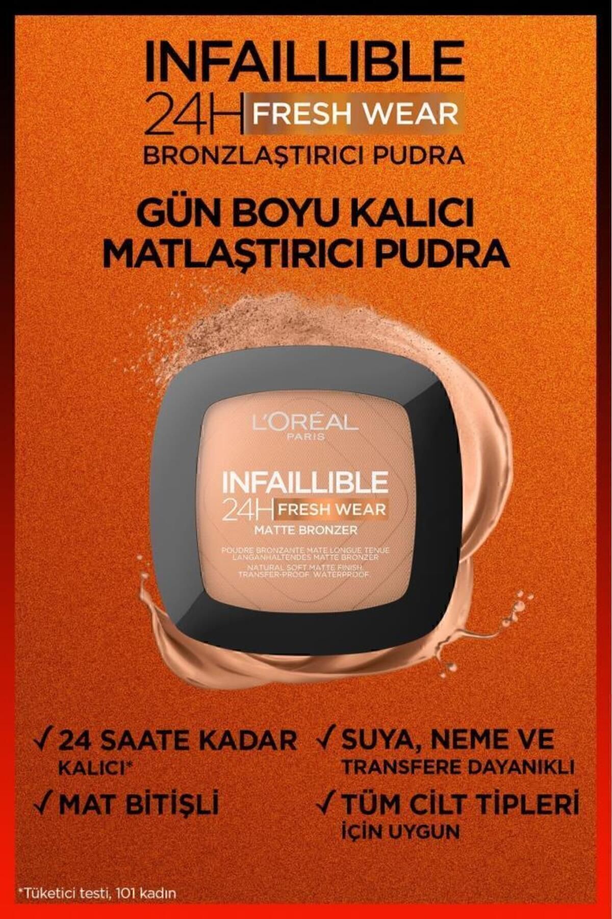 LOREAL PARİS INFAİLLİBLE 24H FRESH WEAR BRONZLAŞTIRICI PUDRA 300-