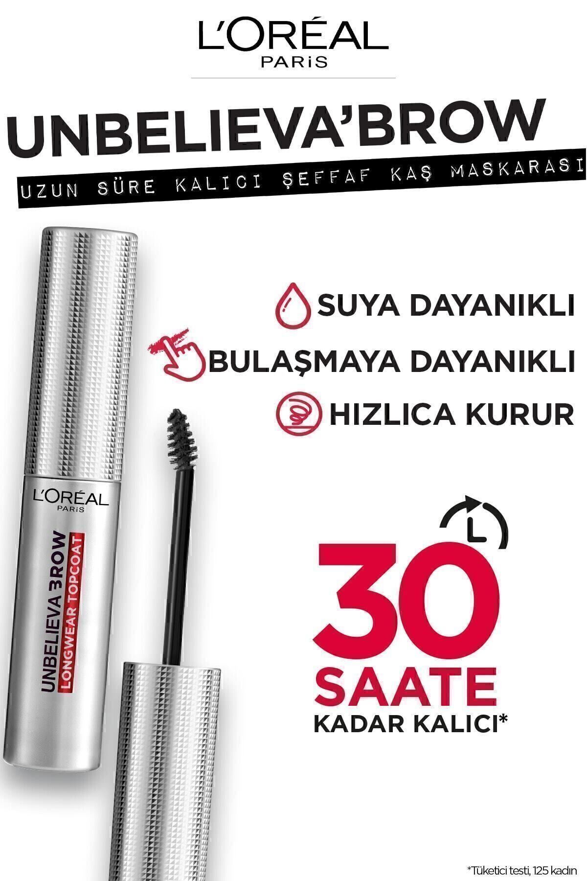 LOREAL PARİS UNBELİEVA BROW UZUN SÜRE KALICI ŞEFFAF KAŞ MASKARASI-