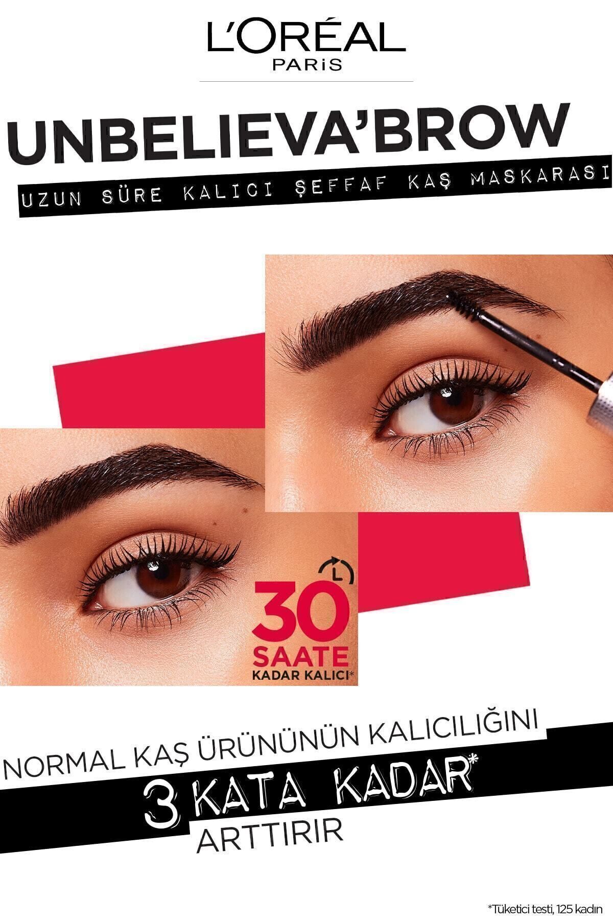 LOREAL PARİS UNBELİEVA BROW UZUN SÜRE KALICI ŞEFFAF KAŞ MASKARASI-