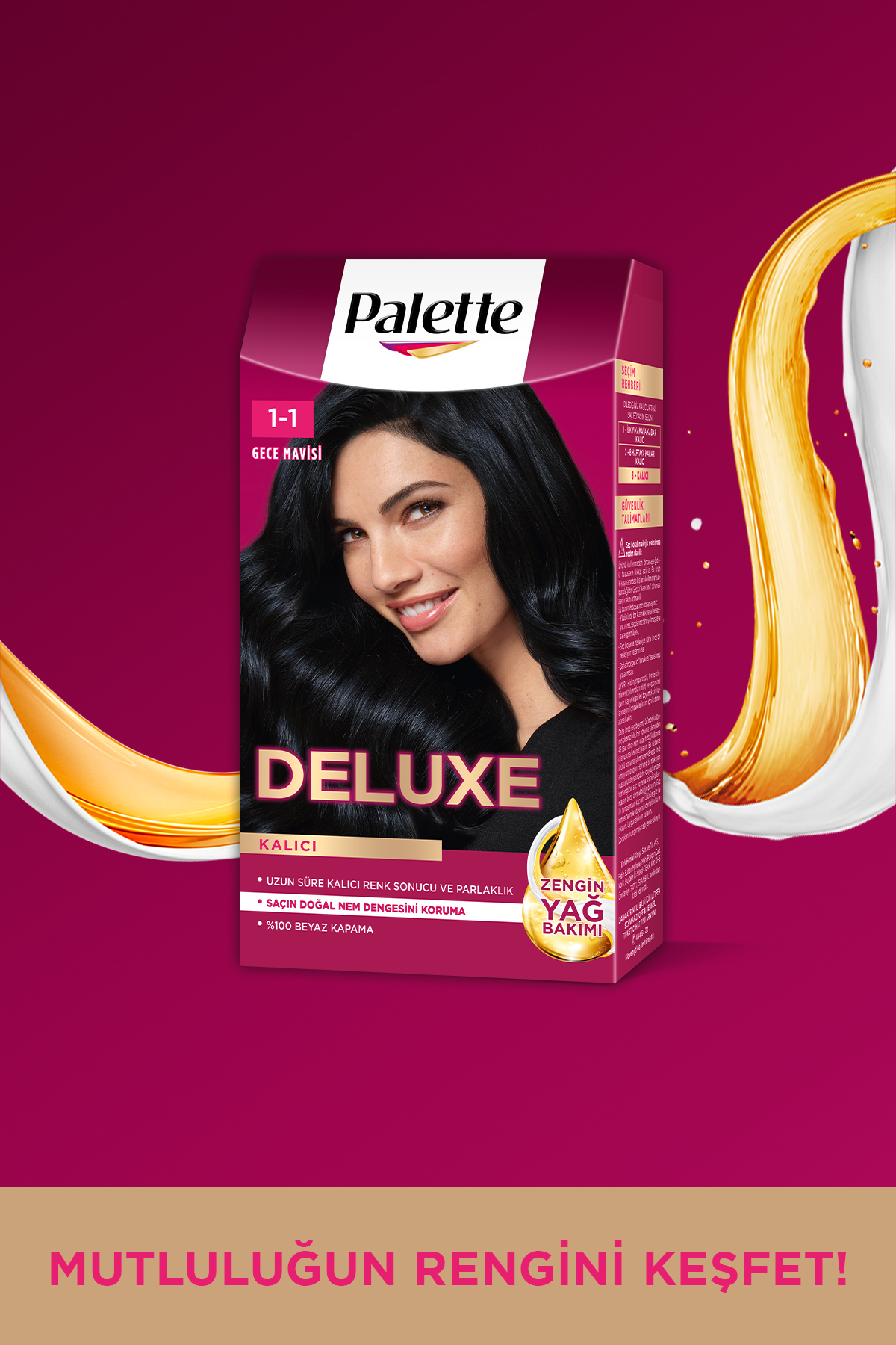 PALETTE DELUXE SAÇ BOYASI 1-1 GECE MAVİSİ  SAÇ BOYASI-
