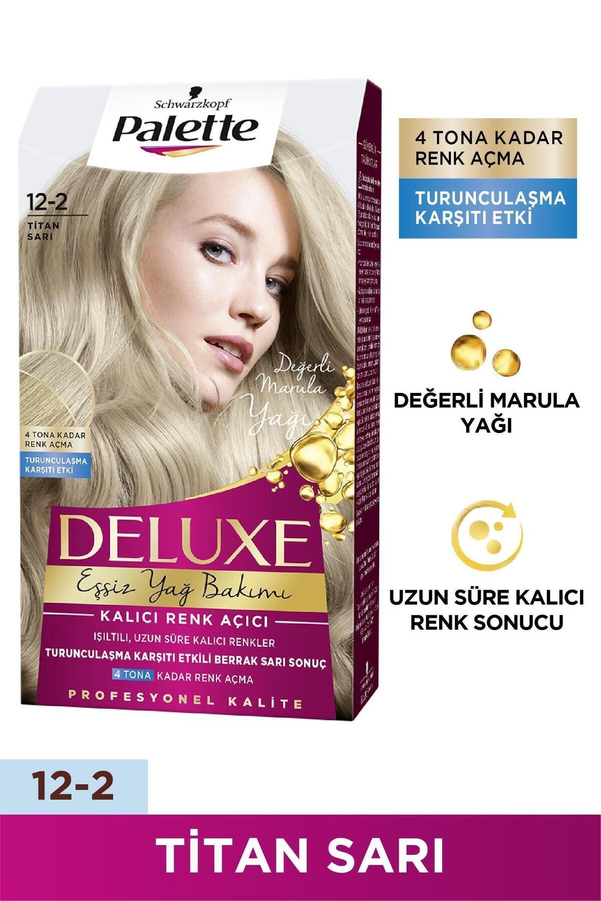 PALETTE DELUXE SAÇ BOYASI 12-2 TİTAN SARI SAÇ BOYASI-