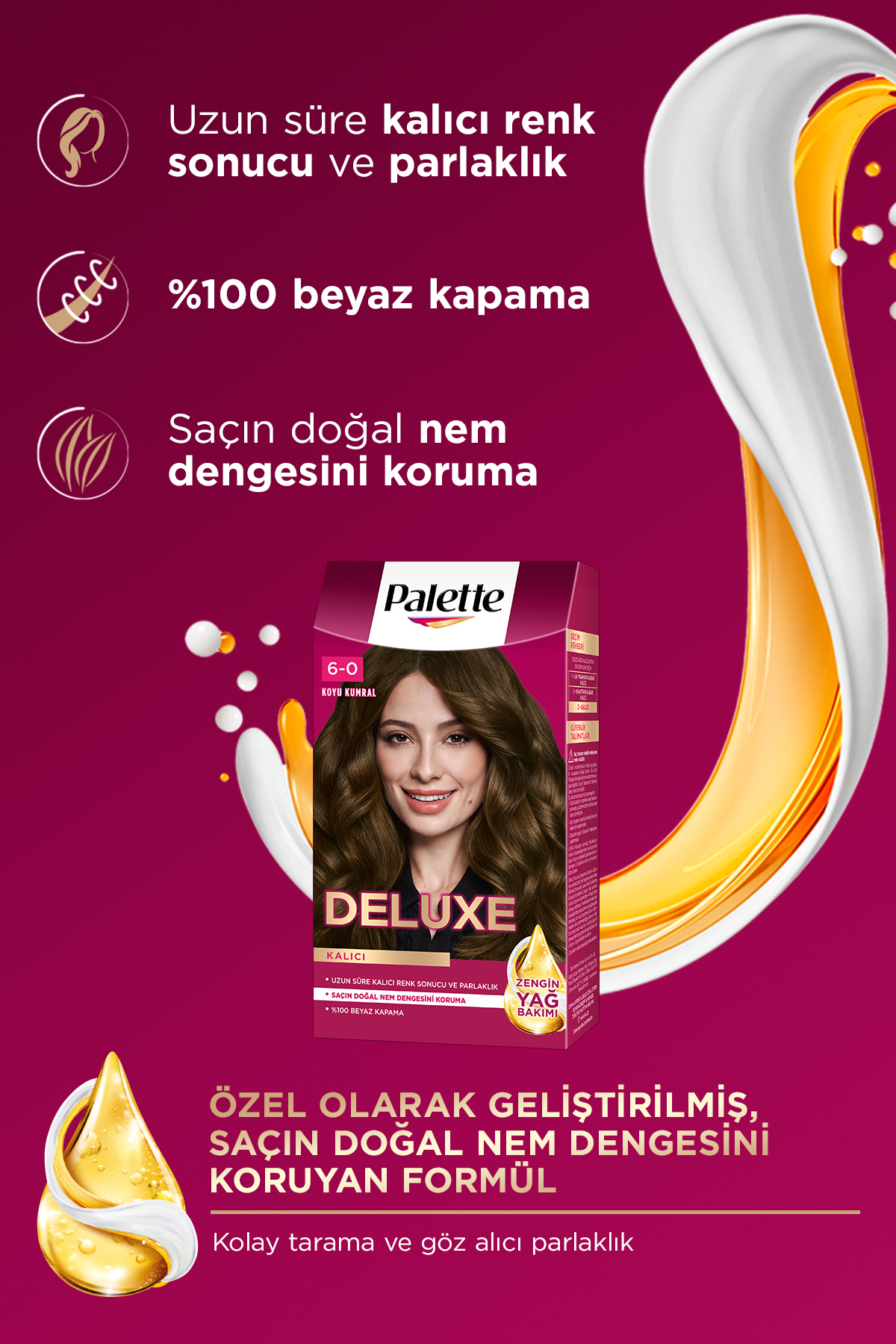 PALETTE DELUXE 6-0 KOYU KUMRAL SAÇ BOYASI-