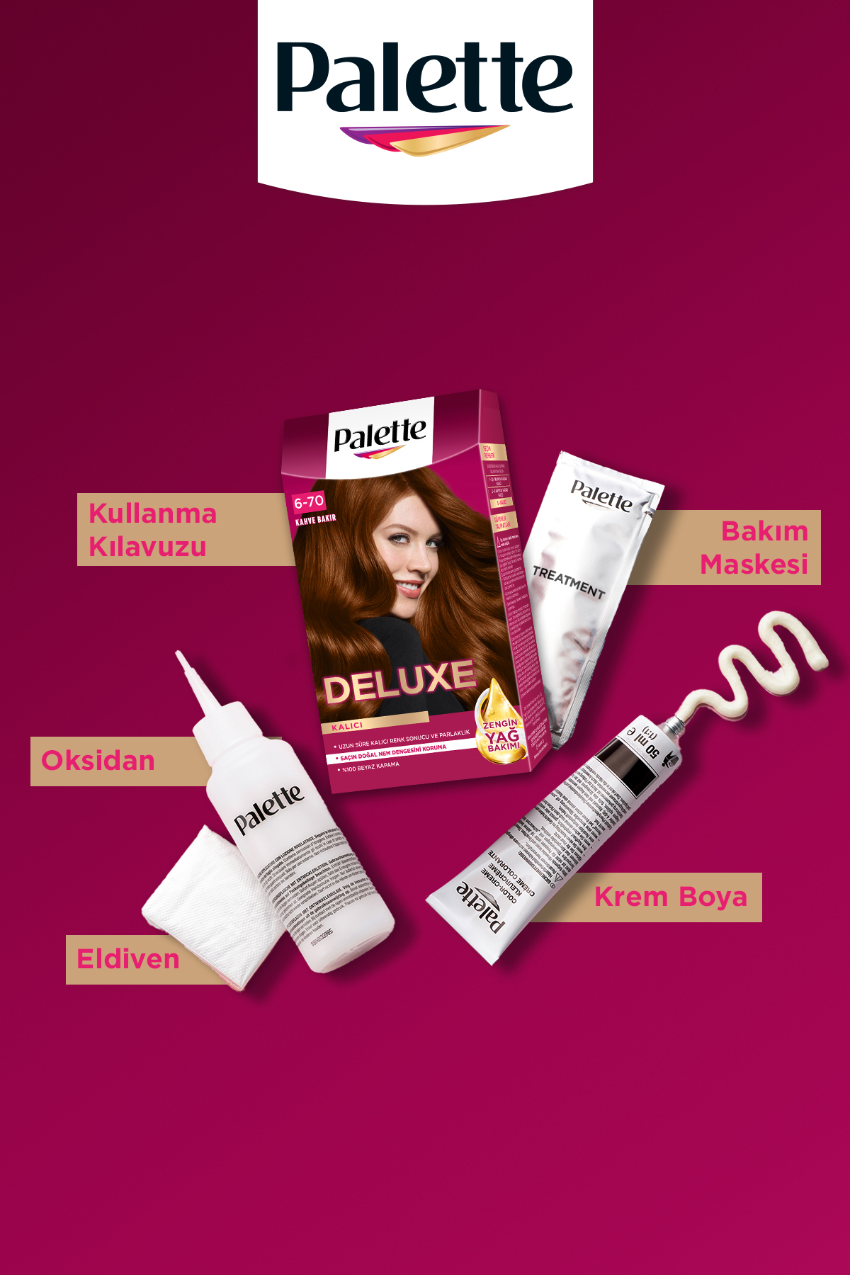 PALETTE DELUXE 6-70 KAHVE BAKIR  SAÇ BOYASI-