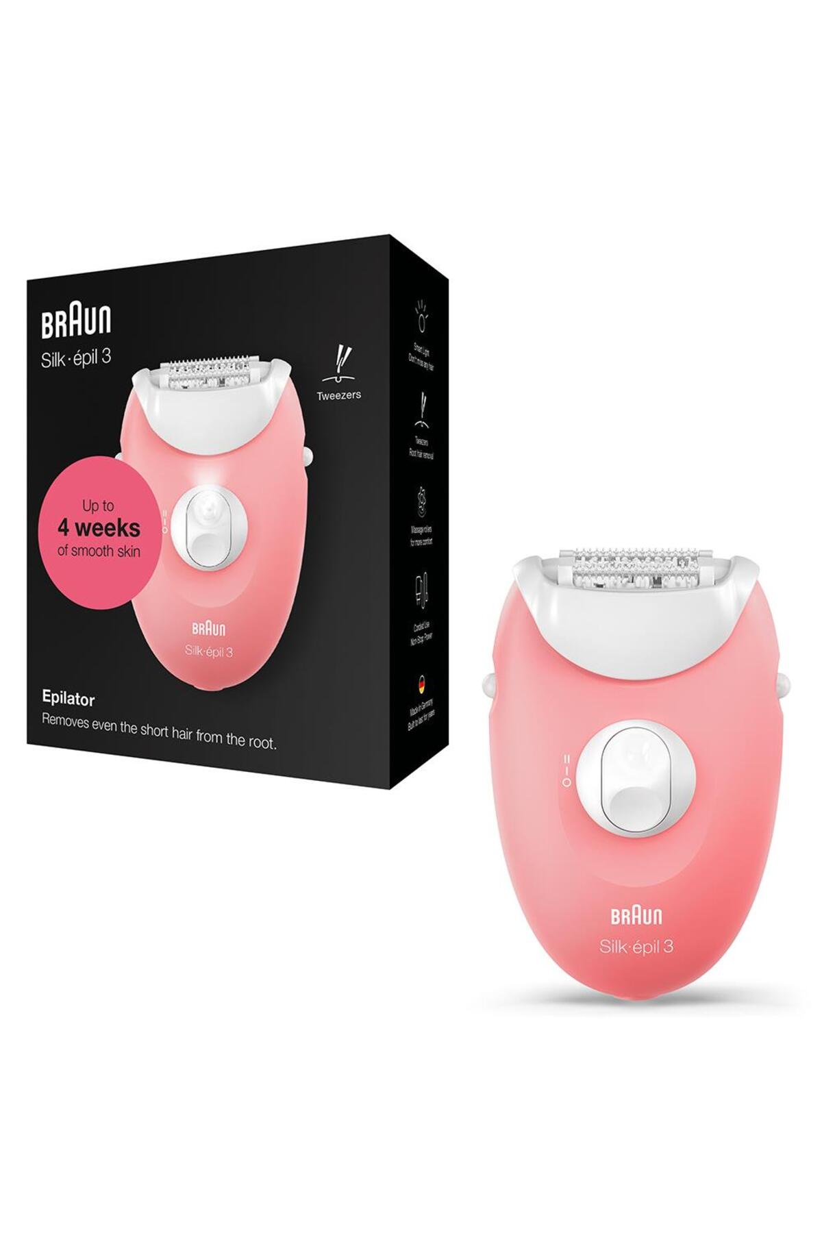 BRAUN SİLK-ÉPİL 3 3176 SMARTLİGHT 2 HIZ AYARI, KABLOLU EPİLATÖR-