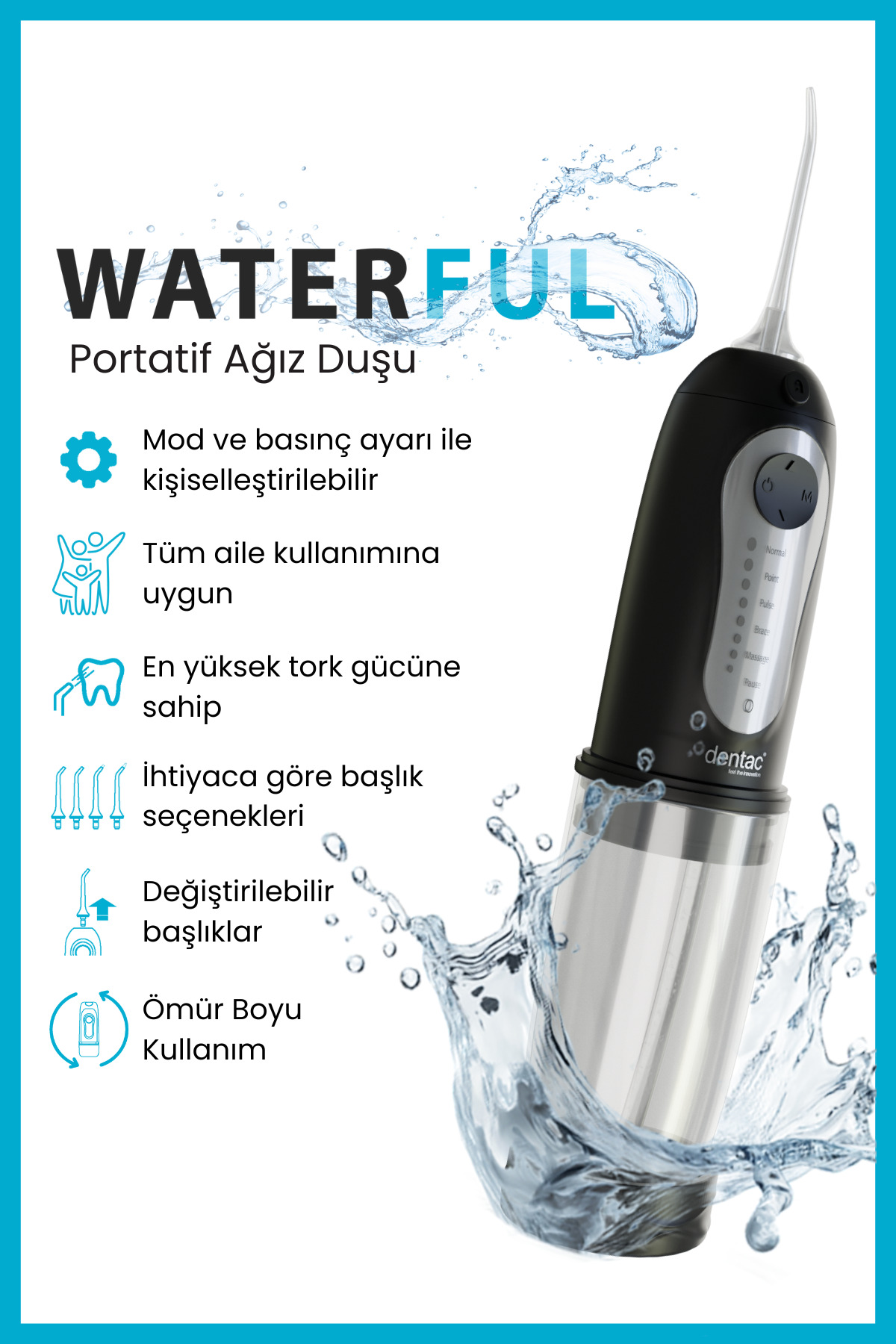 DENTİSTE DENTAC PORTATİF AĞIZ TEMİZLEME DUŞU-