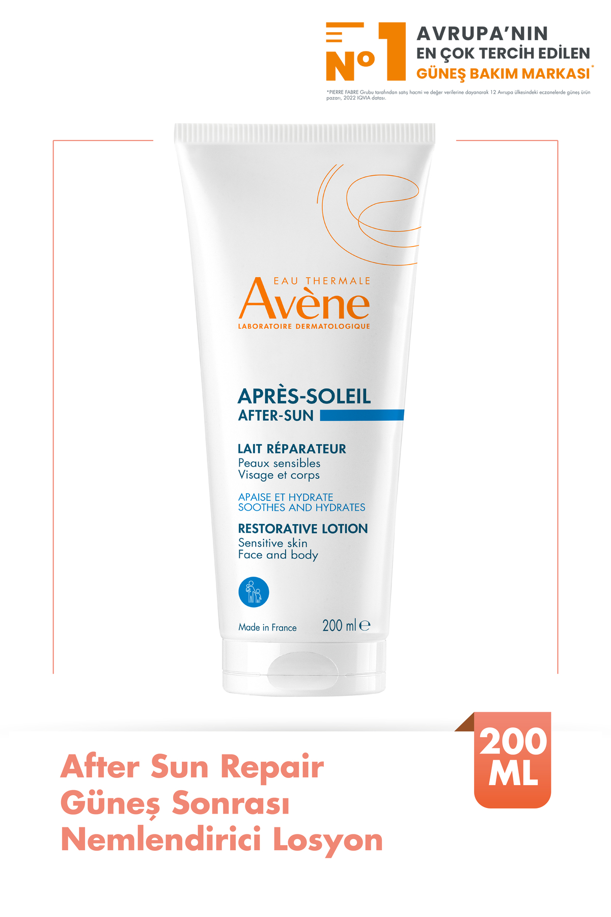 AVENE GÜNEŞ SONRASI YÜZ VE VÜCUT LOSYONU 200ML-