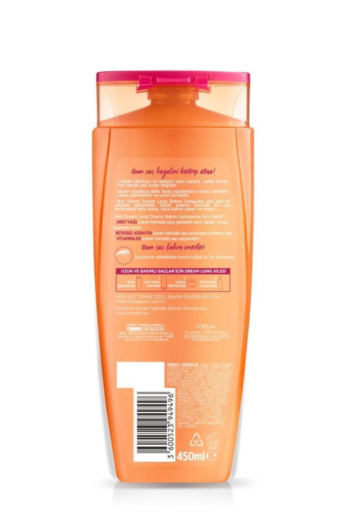 Elseve  Dream Long Onarıcı Bakım Şampuan 450ml-
