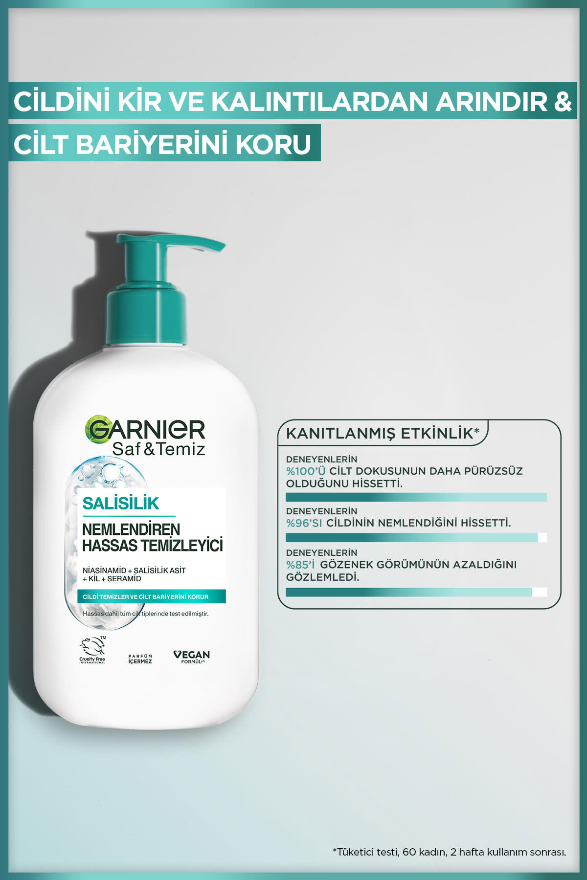Garnier Saf& Temiz Nemlendiren Temizleyici 250ml-