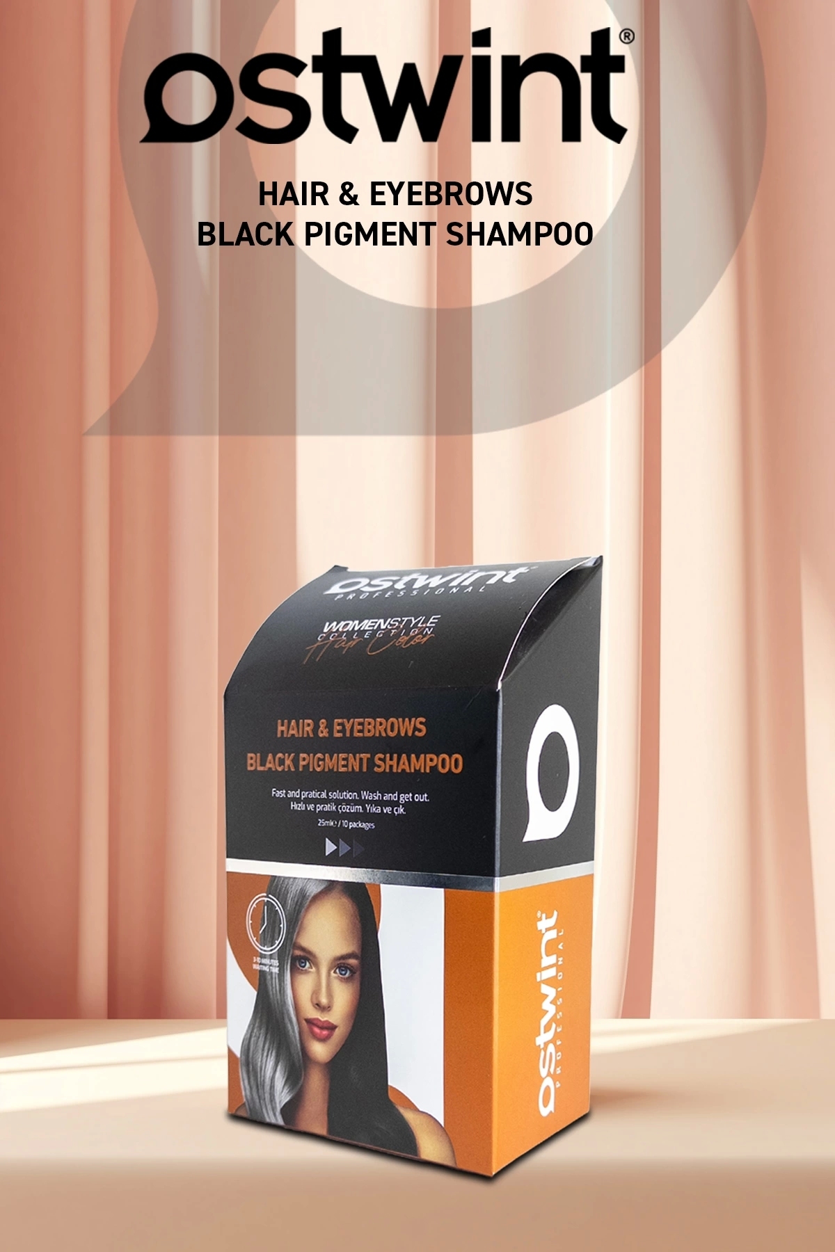 OSTWİNT BLACK SHAMPOO 25ML X 10 ADET-