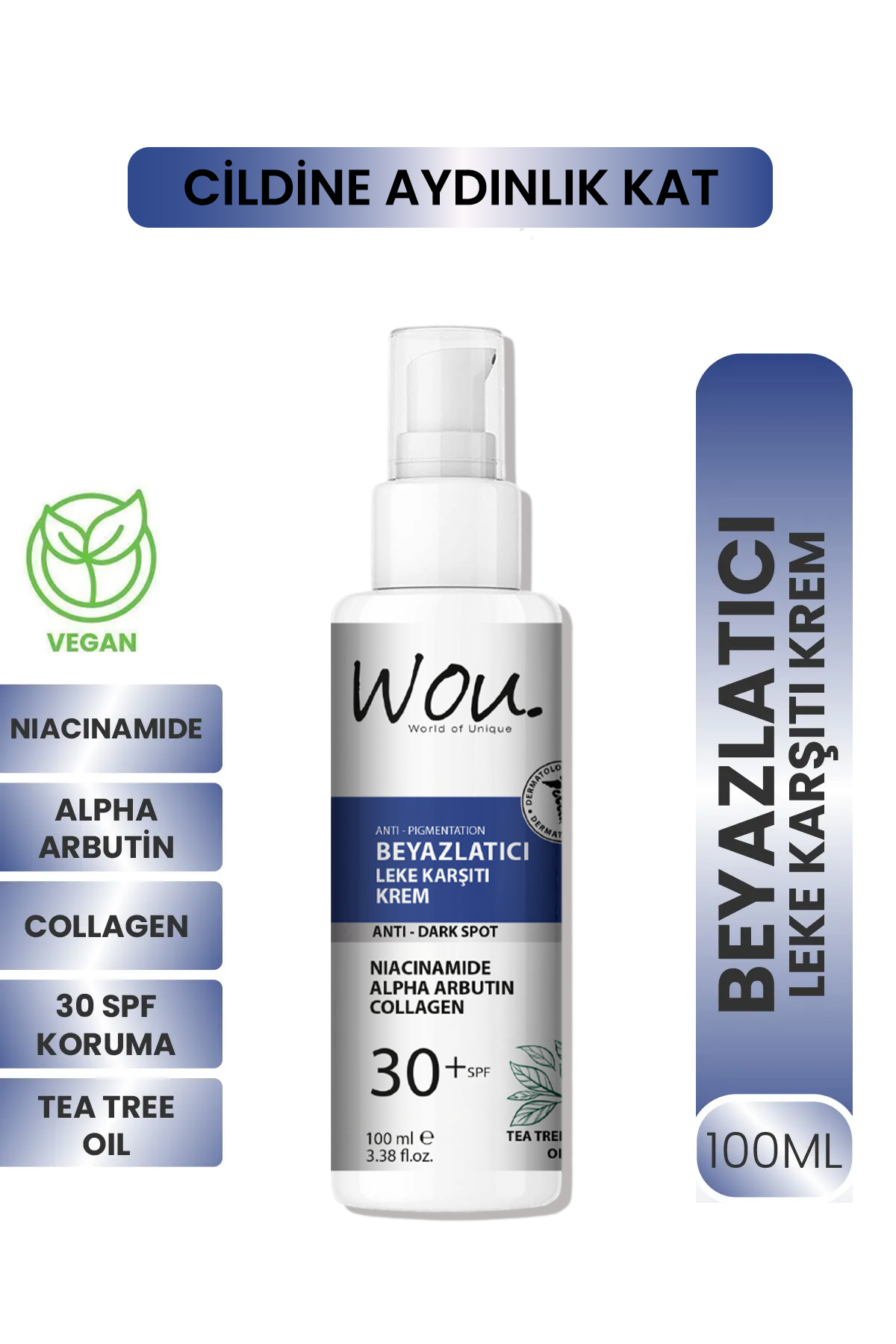 W. Beyazlatıcı krem leke karşıtı 100ml-