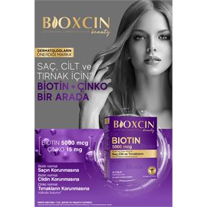 BİOXCİN BİOTİN 5.000 MCG 30 TABLET  BİOTİN + ÇİNKO-