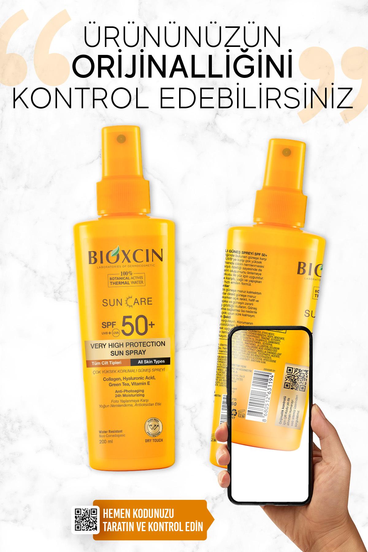 BİOXCİN SUN CARE ÇOK YÜKSEK KORUMALI TÜM CİLTLER-