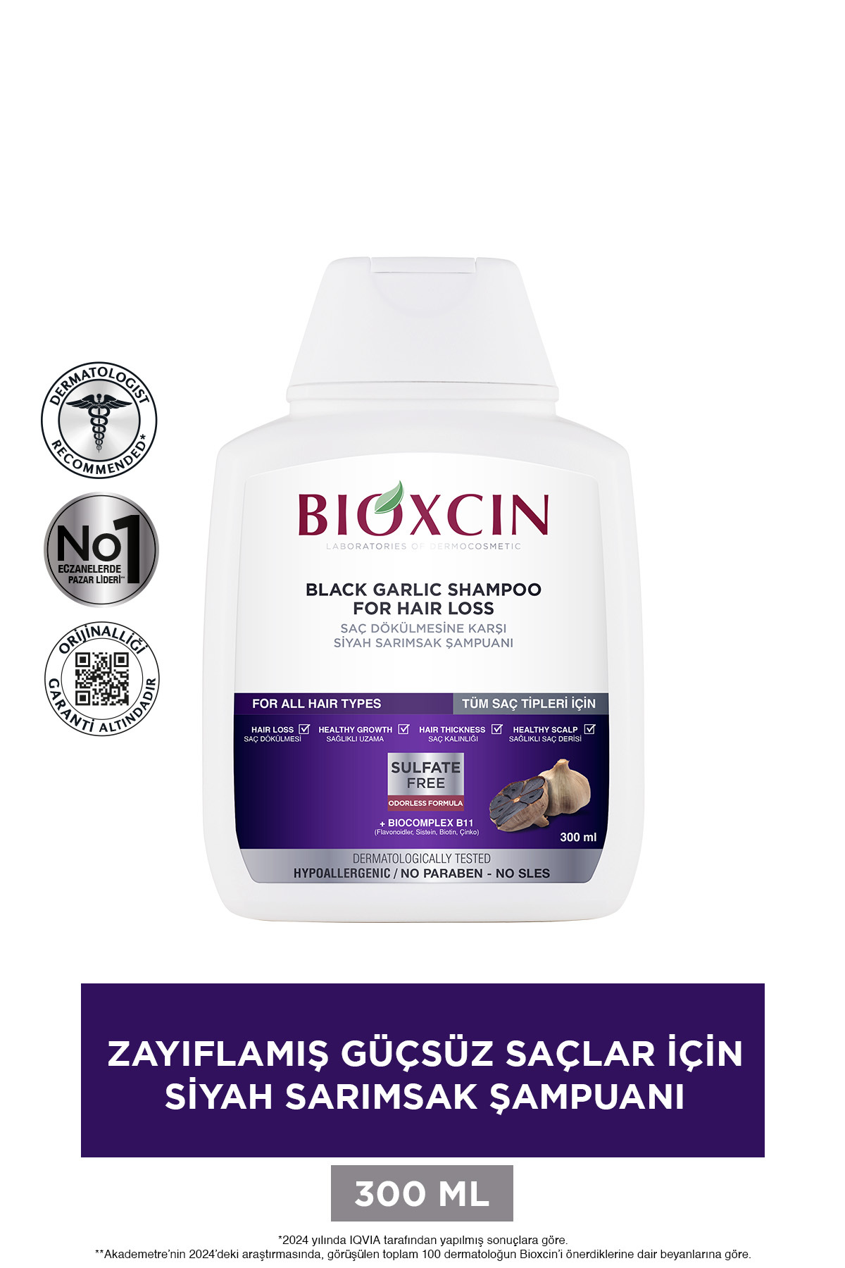 BİOXCİN SİYAH SARIMSAKLI ŞAMPUAN 300 ML-