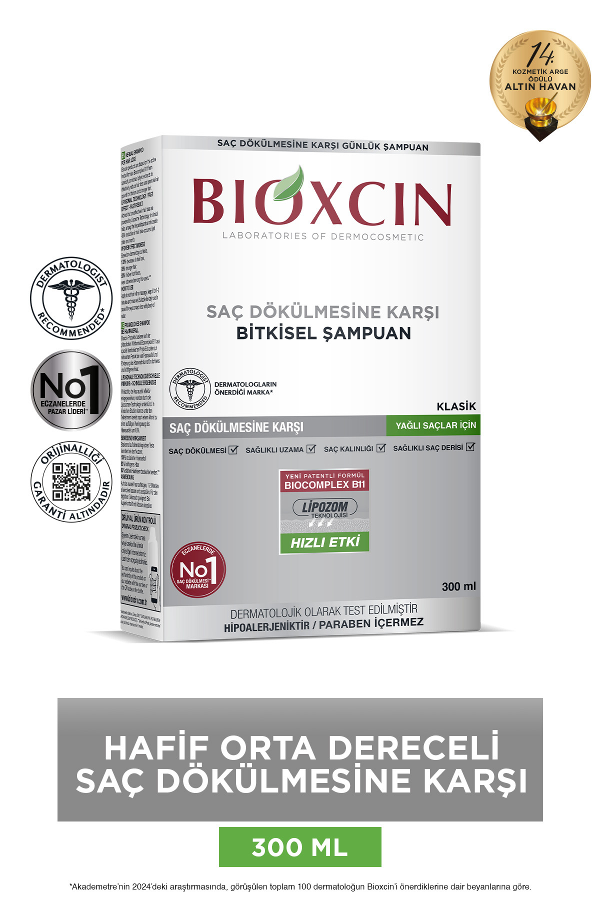 BİOXCİN KLASİK YAĞLI SAÇLAR IÇİN ŞAMPUAN 300 ML-