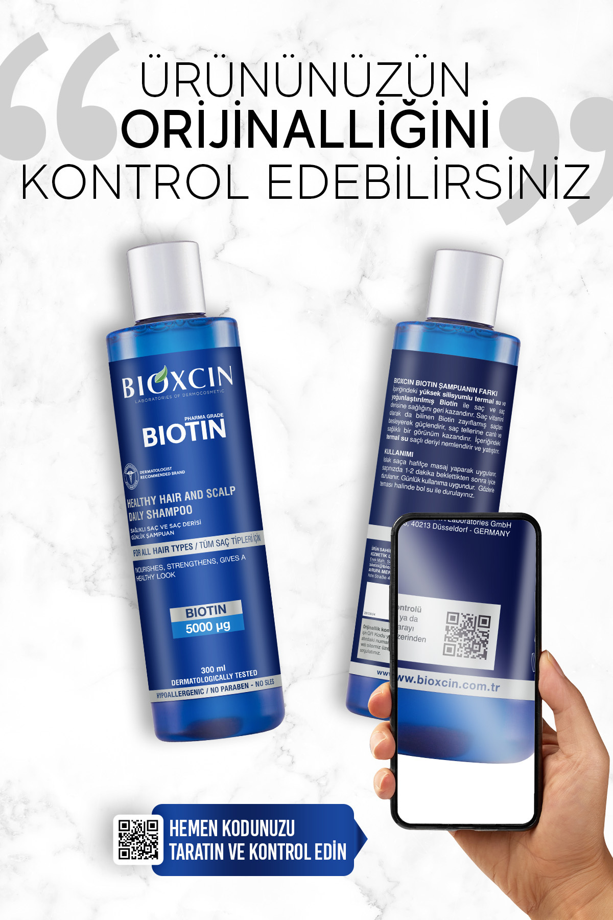 BİOXCİN BİOTİN ŞAMPUAN 300 ML TÜM SAÇ TİPLERİ İÇİN-