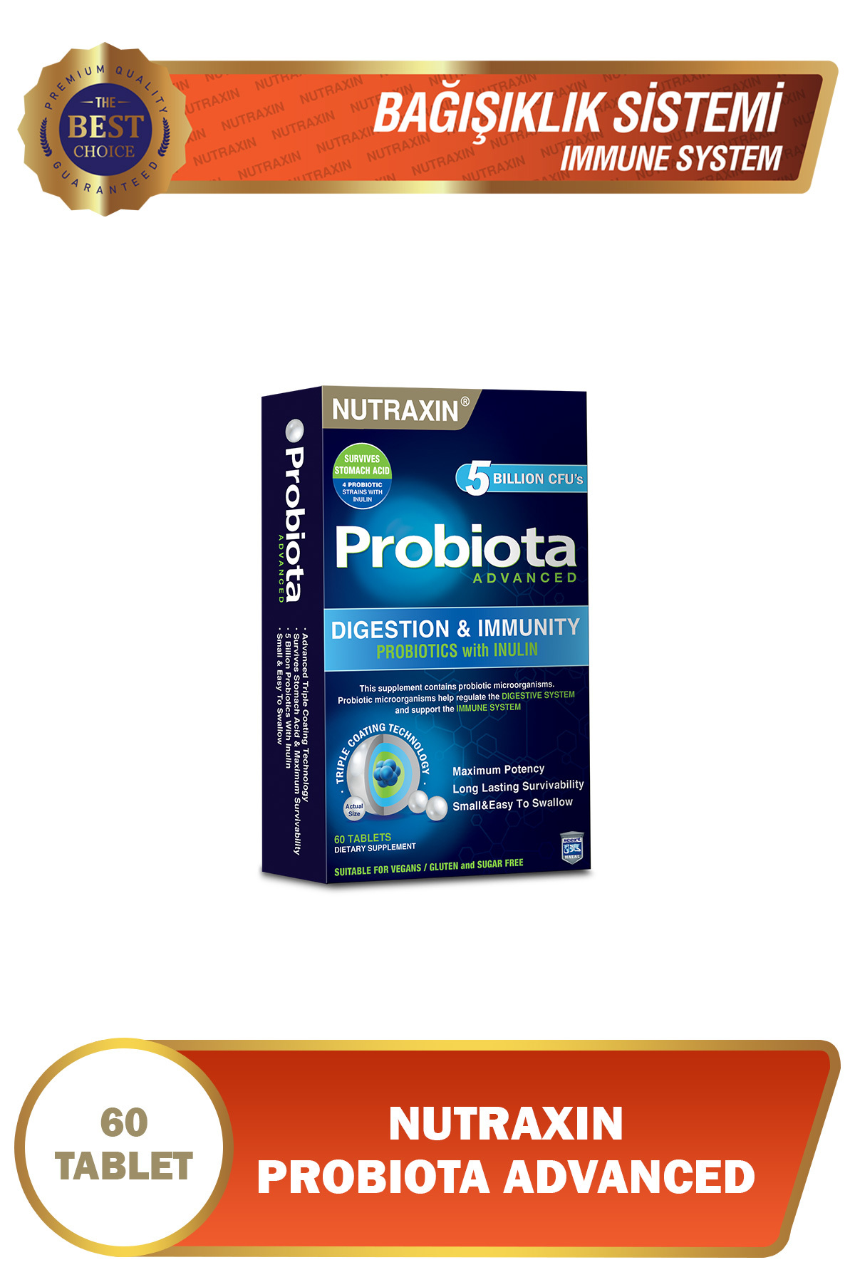 NUTRAXİN PROBİOTA ADVANCED 60 TABLET-